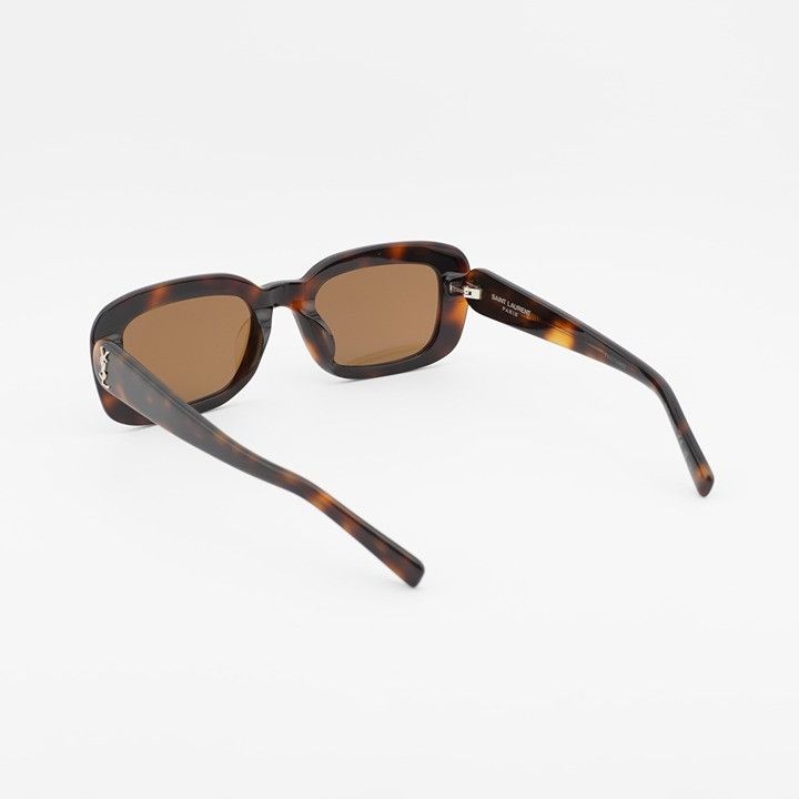 Saint Laurent Paris Saint Laurent SLM130/F 004 Sunglasses Havana Rectangle Frame Size ONE SIZE - 10 Thumbnail