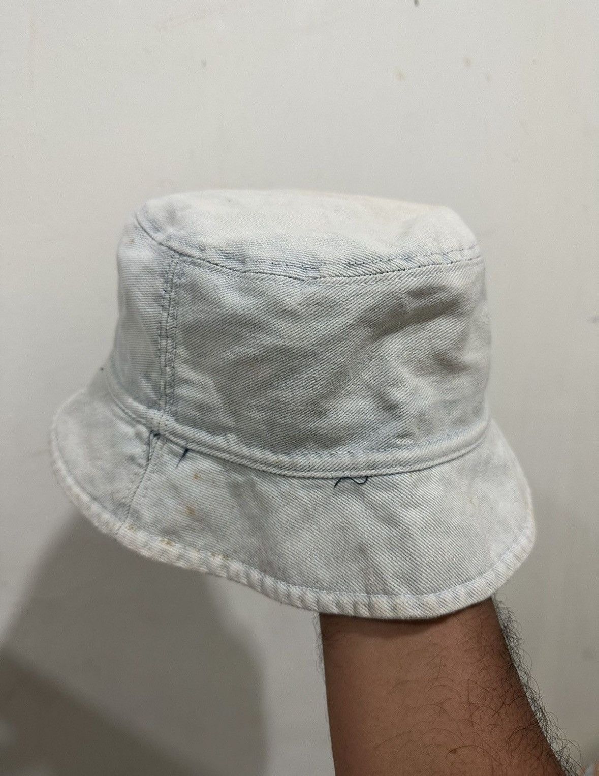 Japanese Brand VTG Distress NUMBER NINE Jeans Bucket Hat Size ONE SIZE - 3 Thumbnail