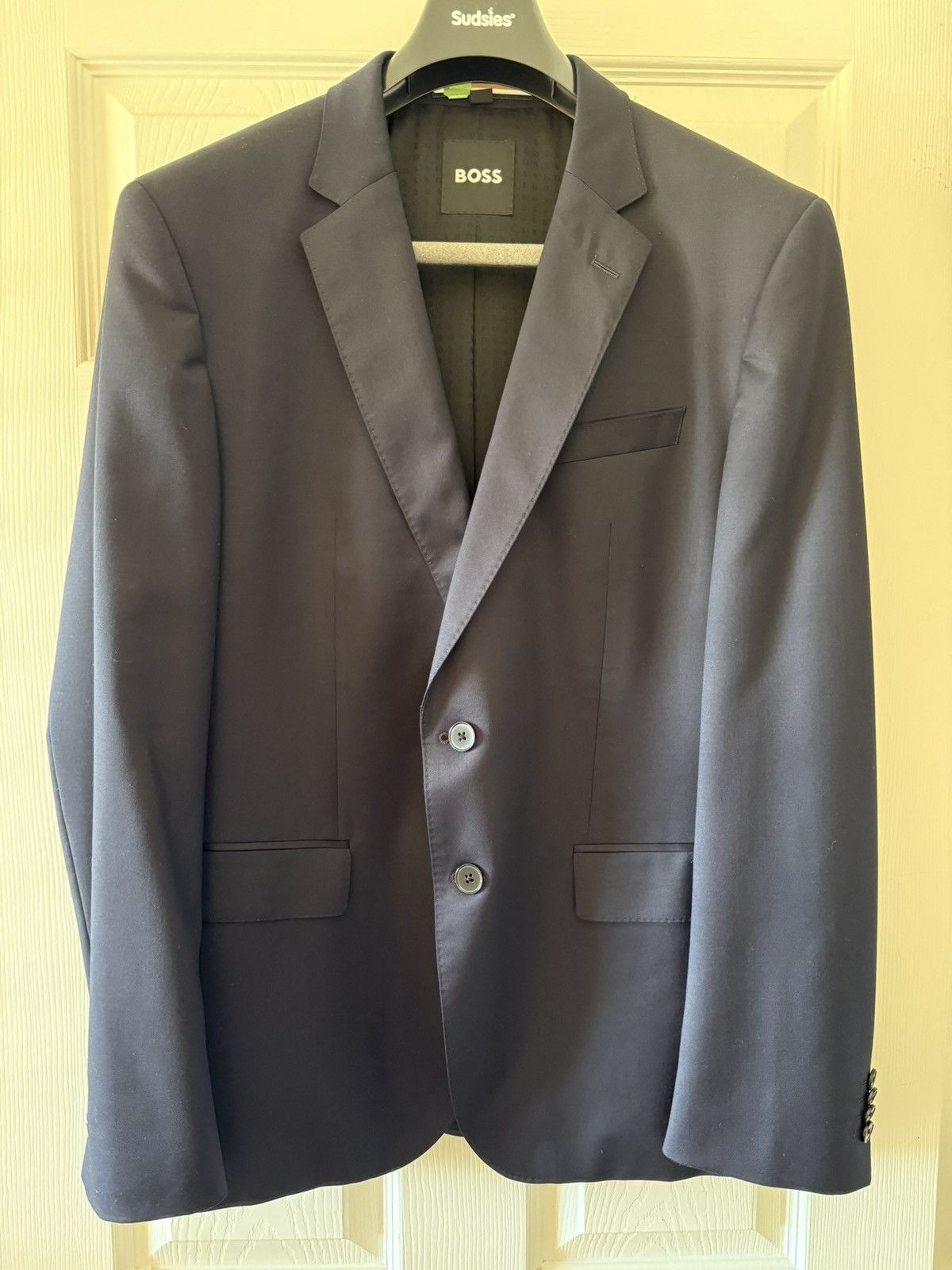 Hugo Boss BOSS Menswear Slim Fit Suit Jacket in Virgin-Wool Serge Size 42R - 1 Thumbnail