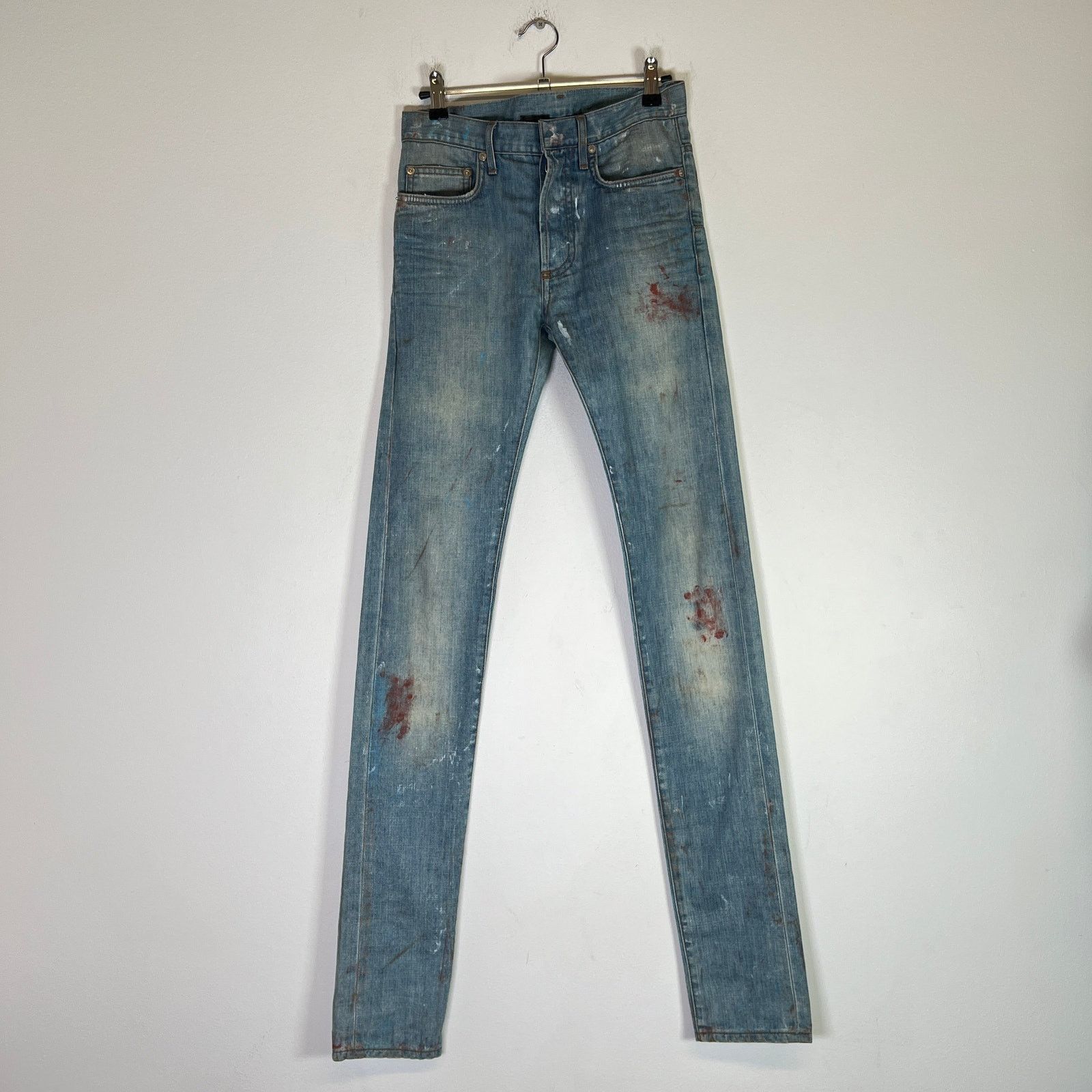 Dior × Hedi Slimane Dior Homme AW08 Stone Wash Skinny Jeans Grey