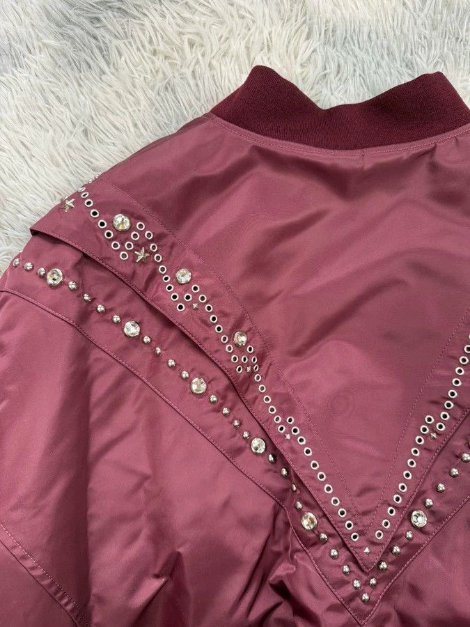 Celine celine burgundy studded bomber jacket Size US L / EU 52-54 / 3 - 4 Thumbnail