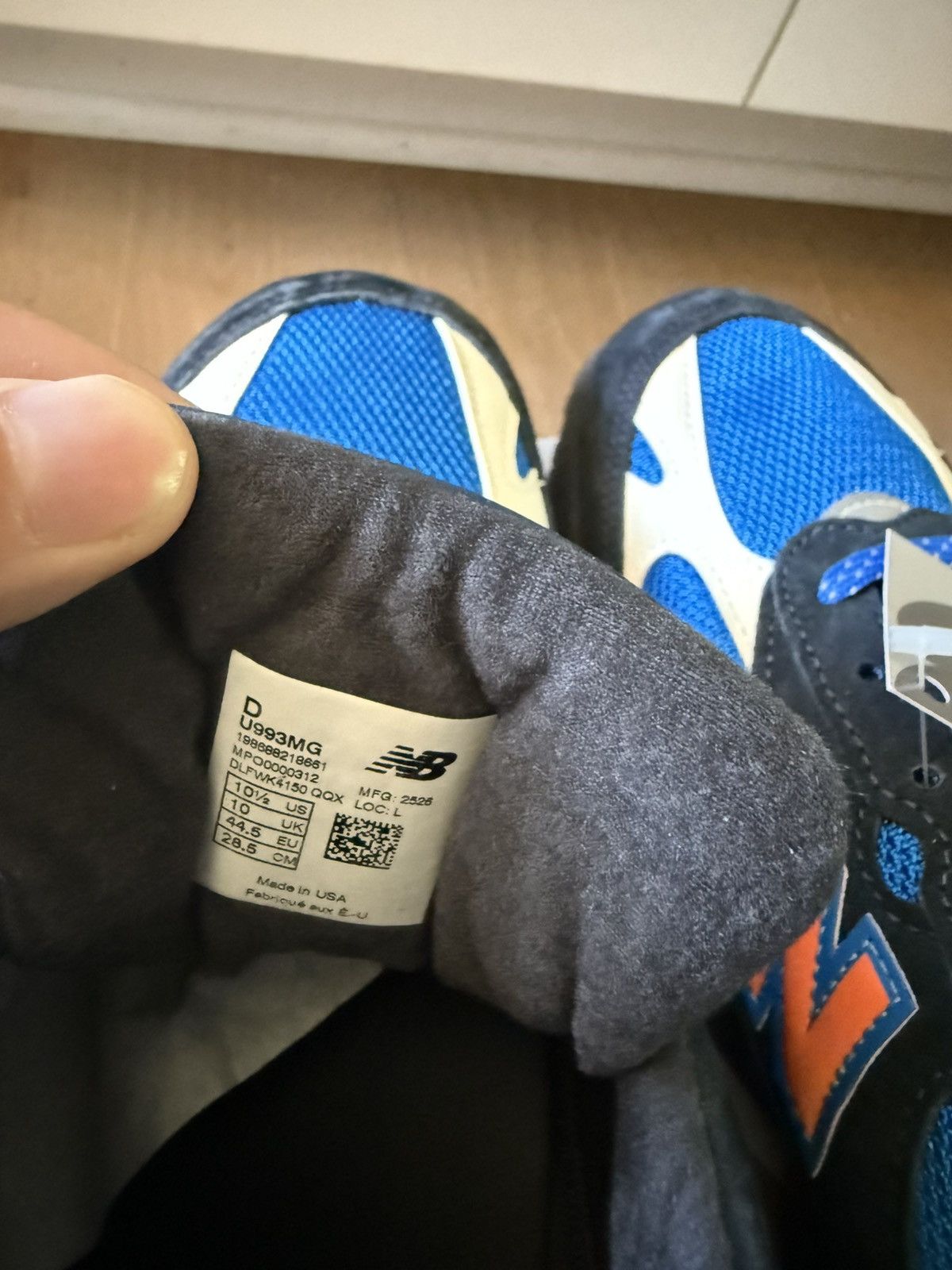 Kith × New Balance Kith New Balance 993 MiUSA Madison Square Garden Blue Knicks Size US 10.5 / EU 43-44 - 9 Thumbnail