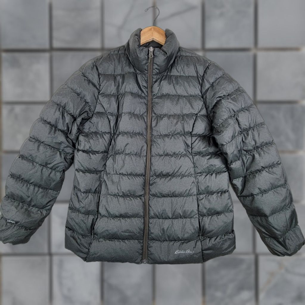 Eddie Bauer Eddie Bauer Women's Size Large Puffer Jacket Gray Full Zip Down Filled Size L / US 10 / IT 46 - 1 Thumbnail
