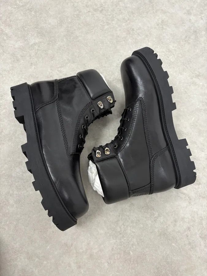 Givenchy Givenchy 4G Storm Calf Leather Black Lace Up Boots Size US 13 / EU 46 - 6 Thumbnail