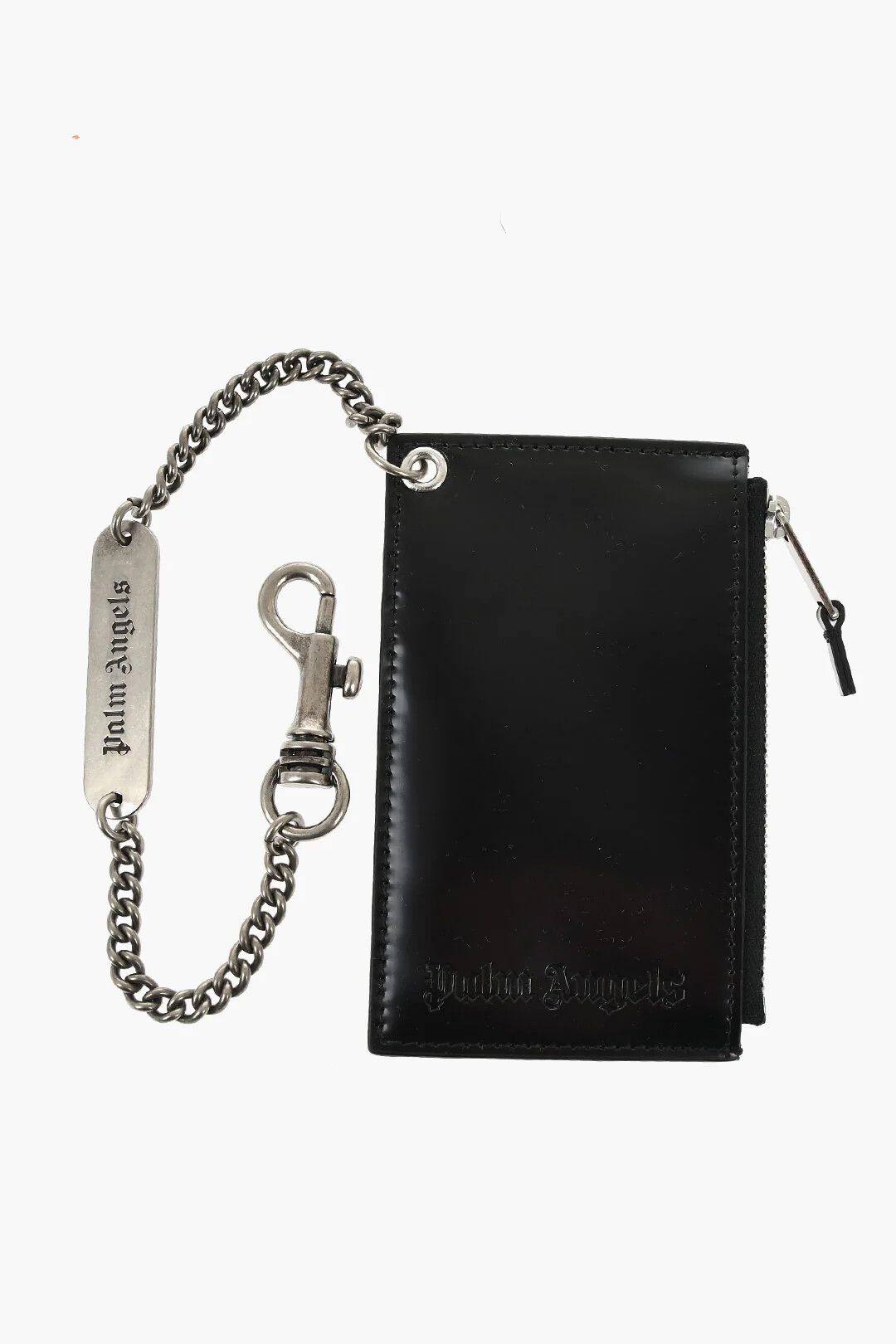 Palm Angels og1mm0326 Size: OS / Glossy Leather Card Holder in Black Size ONE SIZE - 1 Thumbnail