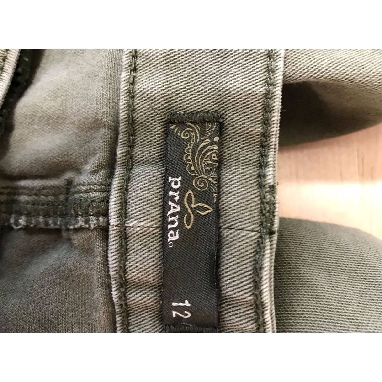 Prana PRANA WOMEN'S 12 GREEN COTTON BLEND JEANS Straight Pants Size 34" / US 12 / IT 48 - 8 Thumbnail