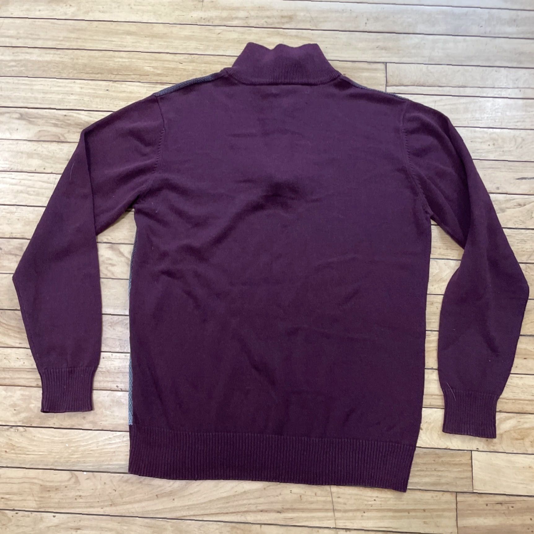 Vintage METHOD Sweater Men S 1/4 Zip Argyle Diamond Preppy Dark Academia Red Maroon Grey Diamond Knit Size US S / EU 44-46 / 1 - 2 Thumbnail