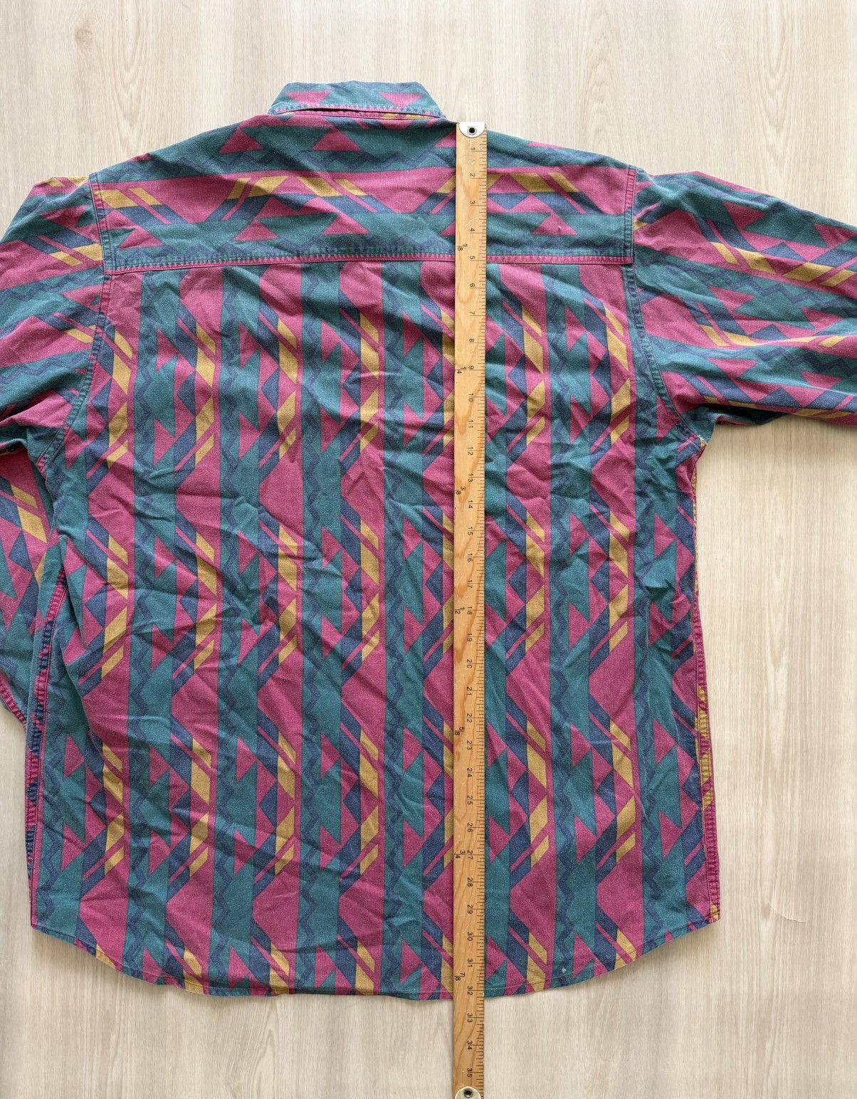 Vintage Vintage Wrangler Aztec Print Cowboy Cut Brushpopper XL Size US XL / EU 56 / 4 - 7 Thumbnail
