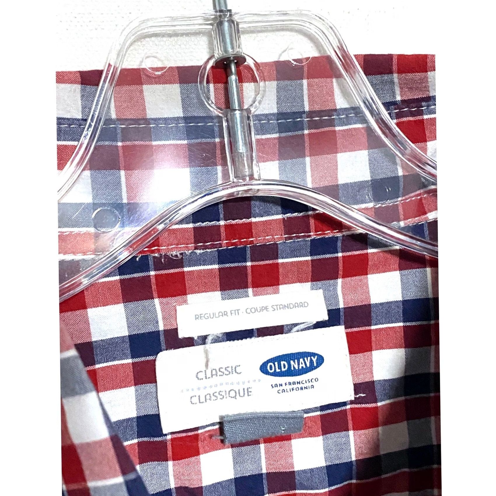 Old Navy Old Navy Button-Up Shirt Mens M Red White Blue Check All Seasons Casual Workwear Size US M / EU 48-50 / 2 - 6 Thumbnail