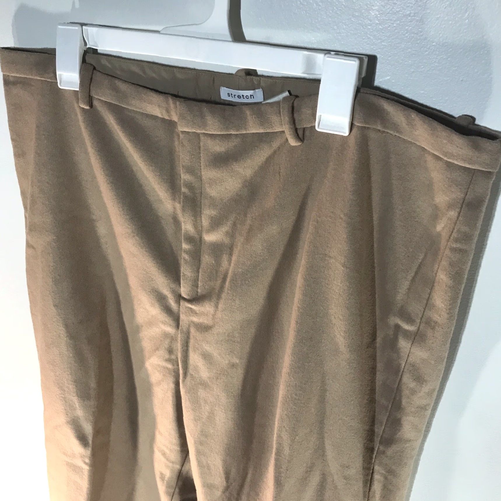 Vintage VINTAGE Cambridge Dry Goods Wool Blend Wide-Leg Dress Pants Womens Plus Size 20 Beige Business Casual Winter Women's Size 42" / US 20 - 2 Thumbnail