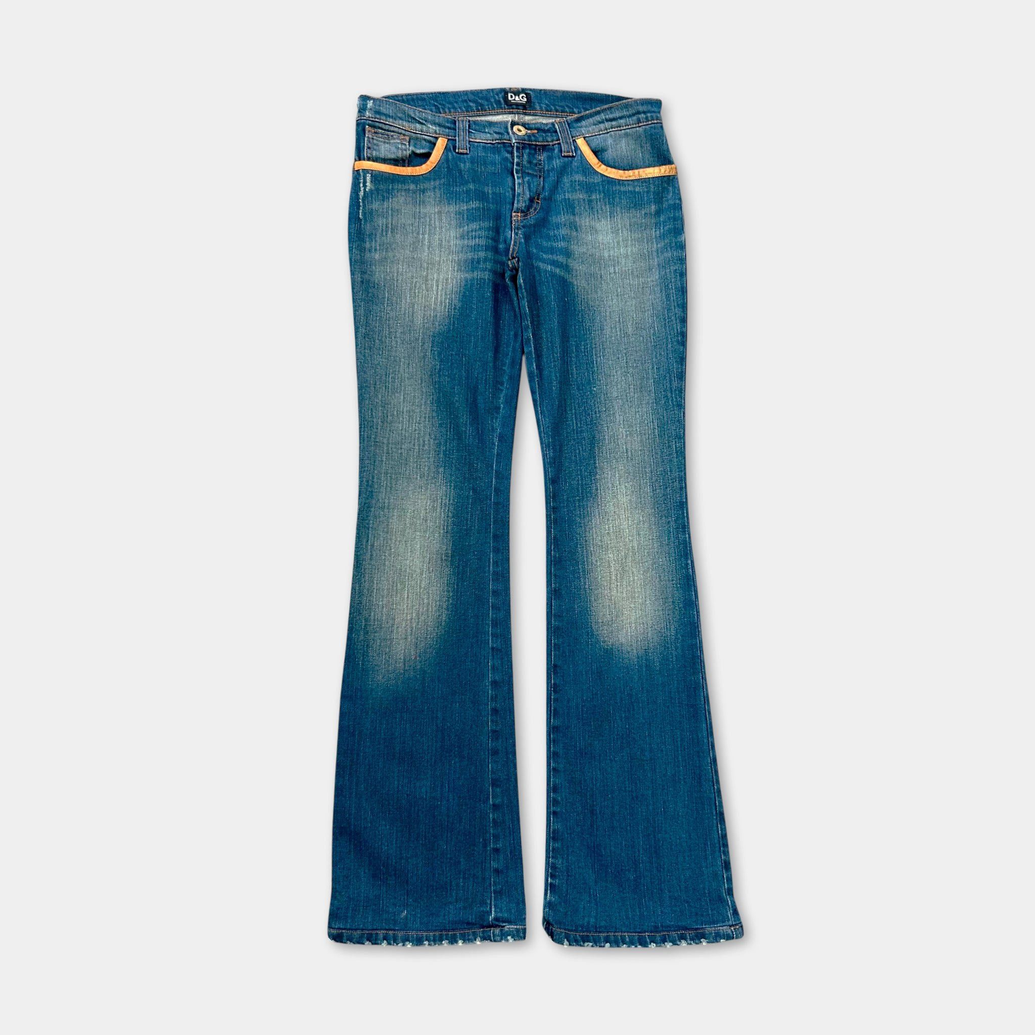 Dolce & Gabbana Dolce & Gabbana Flared Blue Denim Jeans Size 28" / US 6 / IT 42 - 2 Thumbnail