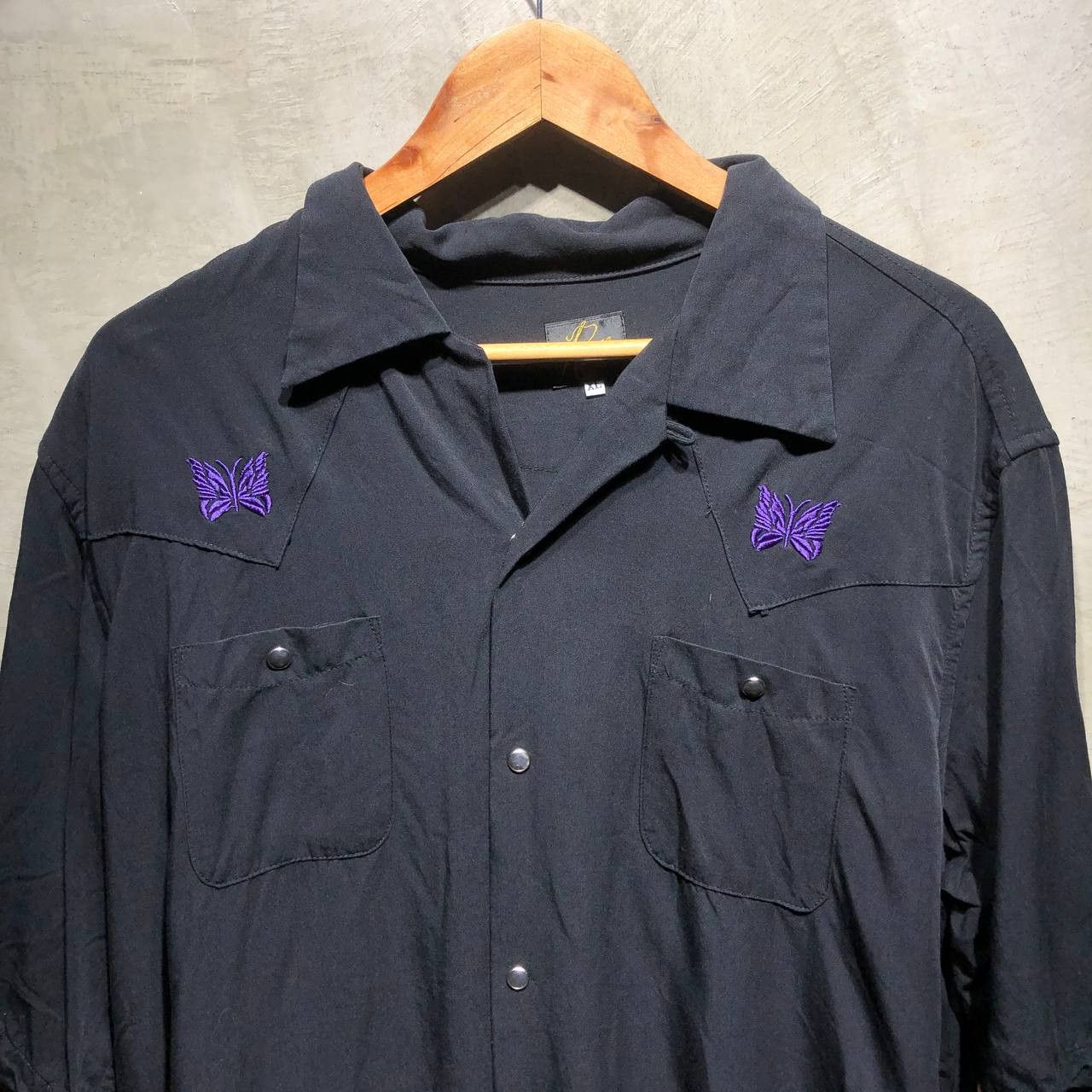 Needles Needles Butterfly Embroidered button down Short sleeve Size US L / EU 52-54 / 3 - 2 Thumbnail