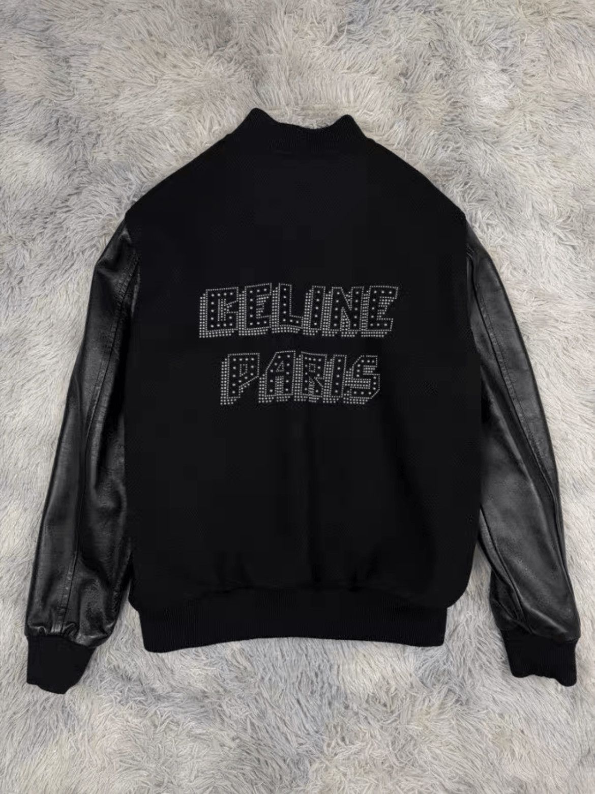 Celine Celine Sz 46 Celine Logo Rivet Leather Sleeves Jacket-2506 Size US S / EU 44-46 / 1 - 1 Thumbnail