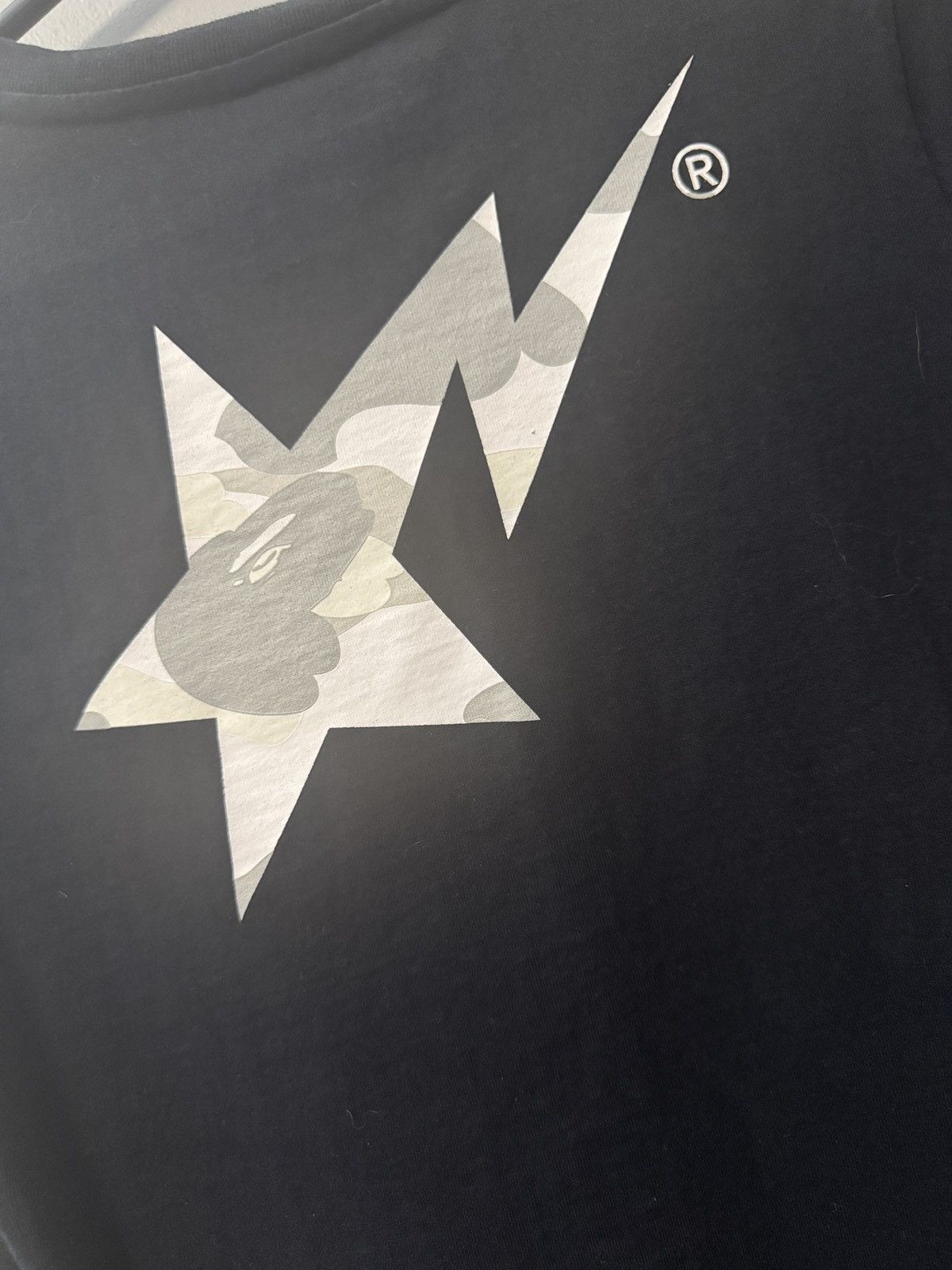 Bape Bape bapesta star white grey camo black short sleeve tee Size XS / US 0-2 / IT 36-38 - 8 Thumbnail