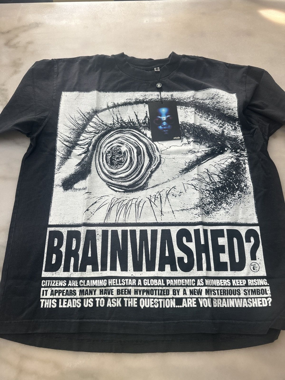 Band Tees × HELLSTAR × Streetwear Hellstar Brainwashed Eyeball