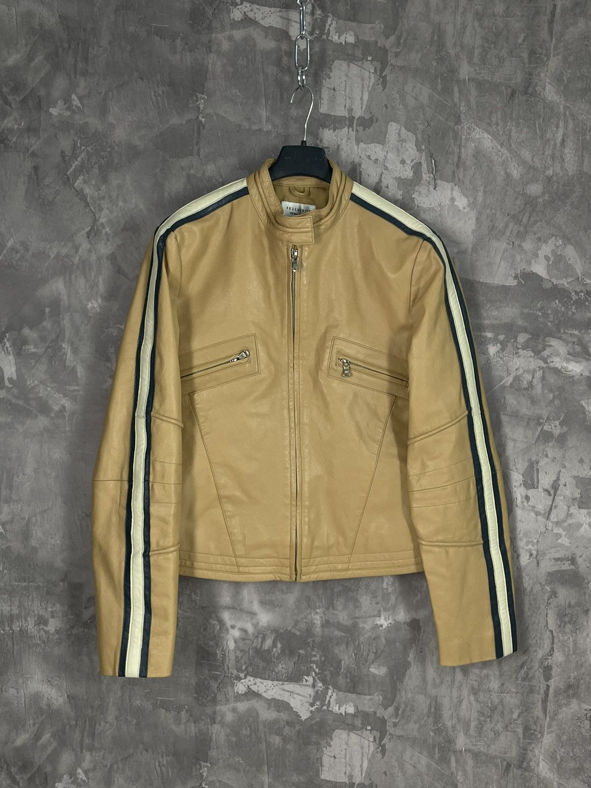 Japanese Brand Vintage Cropped Y2K Leather Moto Streetwear Jacket Size M / US 6-8 / IT 42-44 - 1 Thumbnail