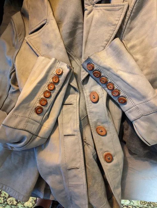 Isaac Sellam Experience ISAAC SELLAM LEATHER BLAZER Size S / US 4 / IT 40 - 6 Thumbnail