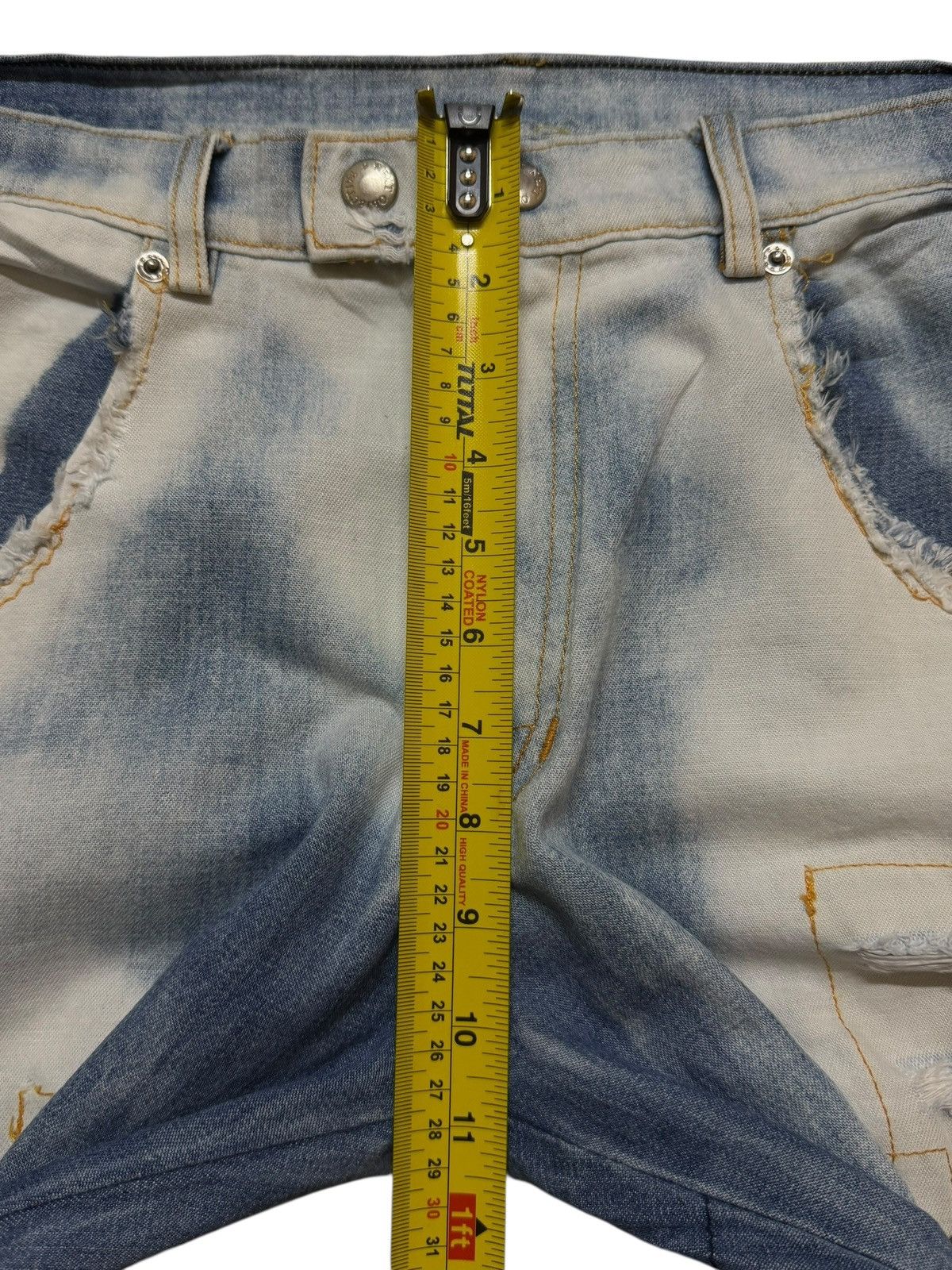 If Six Was Nine Vintage Y2K Japanese Brand Acid Wash Sashiko Patch Wide Leg Size US 32 / EU 48 - 9 Thumbnail