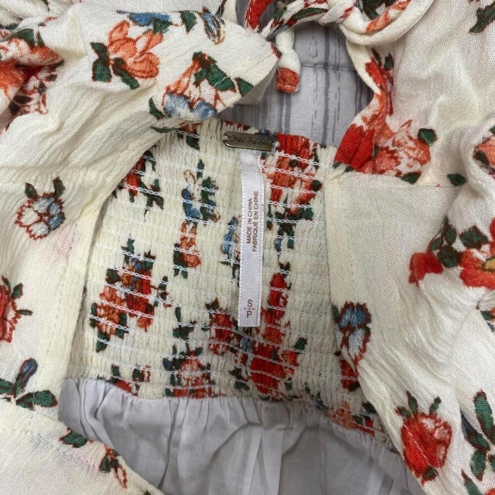 Free People Free People Boho Floral Mini Dress Women’s S Flowy Festival Size S / US 4 / IT 40 - 4 Thumbnail