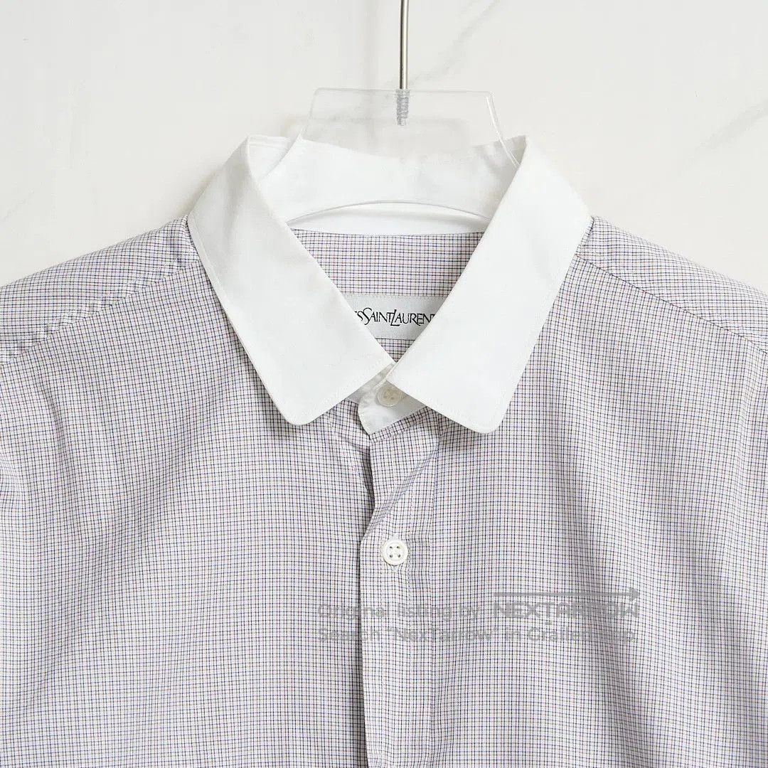 Saint Laurent Paris Saint Laurent Men's Logo Check Shirt. Size US M / EU 48-50 / 2 - 2 Thumbnail