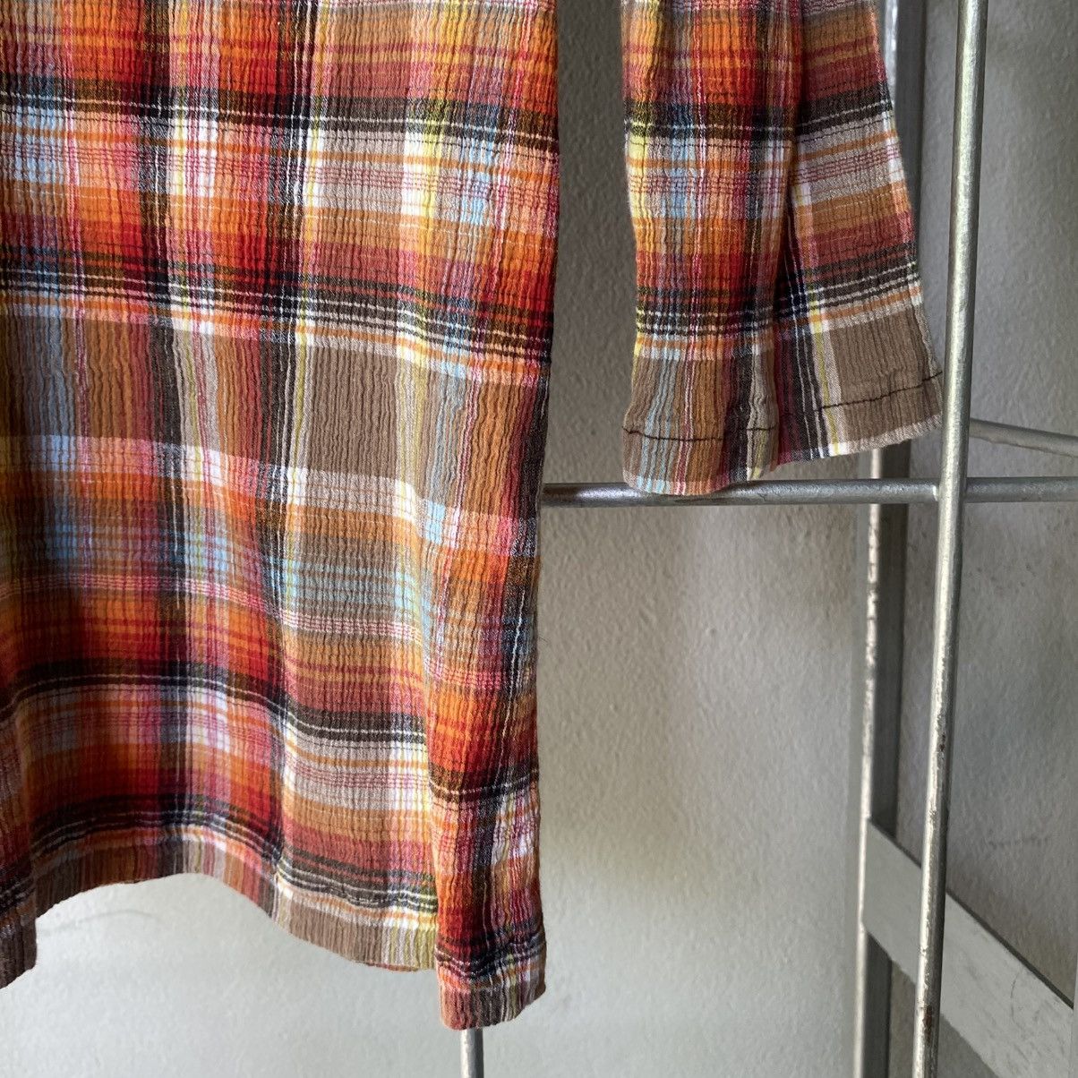 Tsumori Chisato Tsumori Chisato Brown Red Plaid Button Shirt Size XS / US 0-2 / IT 36-38 - 11 Thumbnail