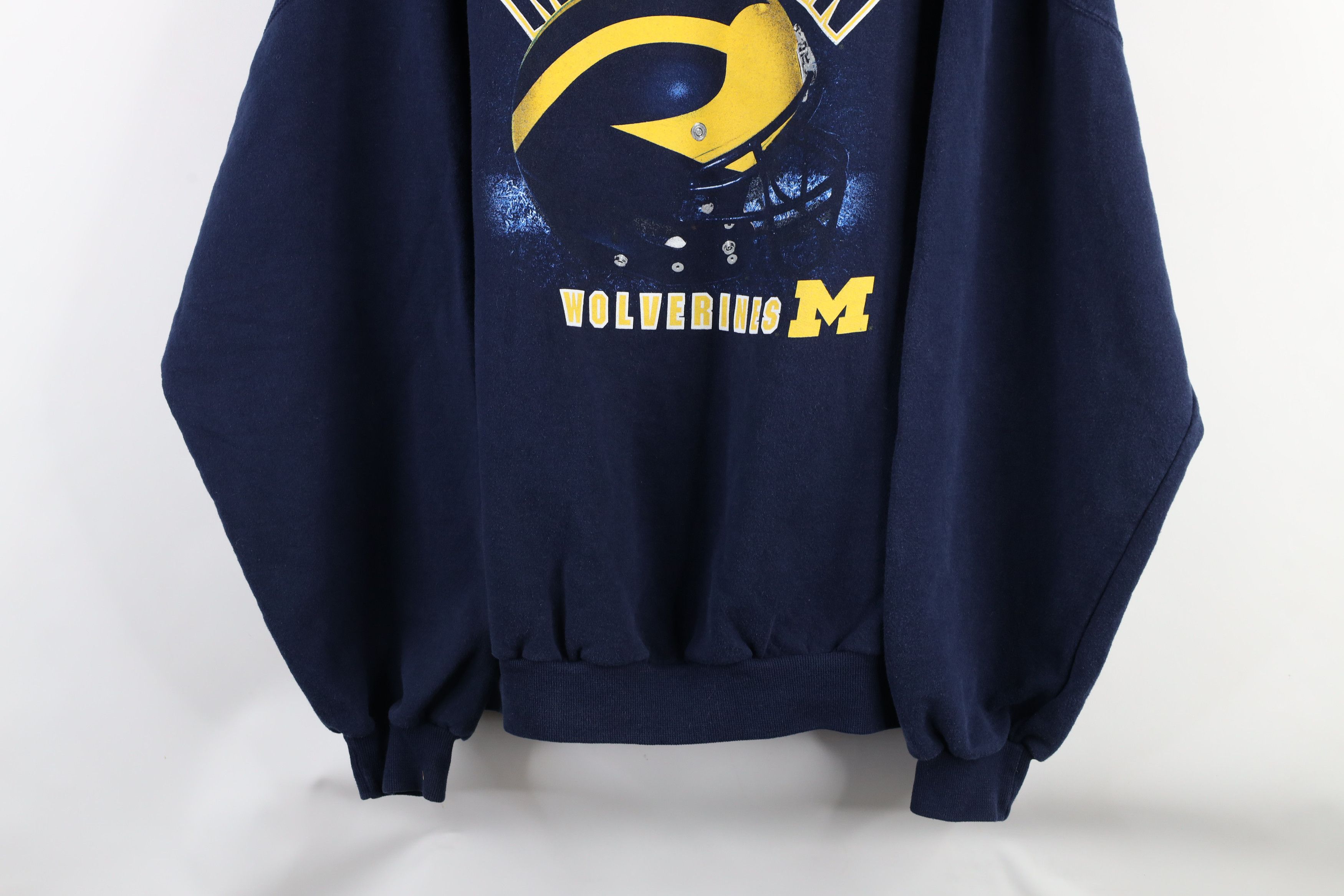 Vintage Vintage 90s Out University of Michigan Football Sweatshirt Size US XXL / EU 58 / 5 - 3 Thumbnail