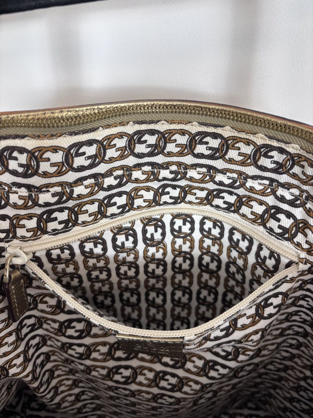 Gucci Gucci Babouska Monogram Canvas Beige Brown Tote Bag Size ONE SIZE - 15 Thumbnail