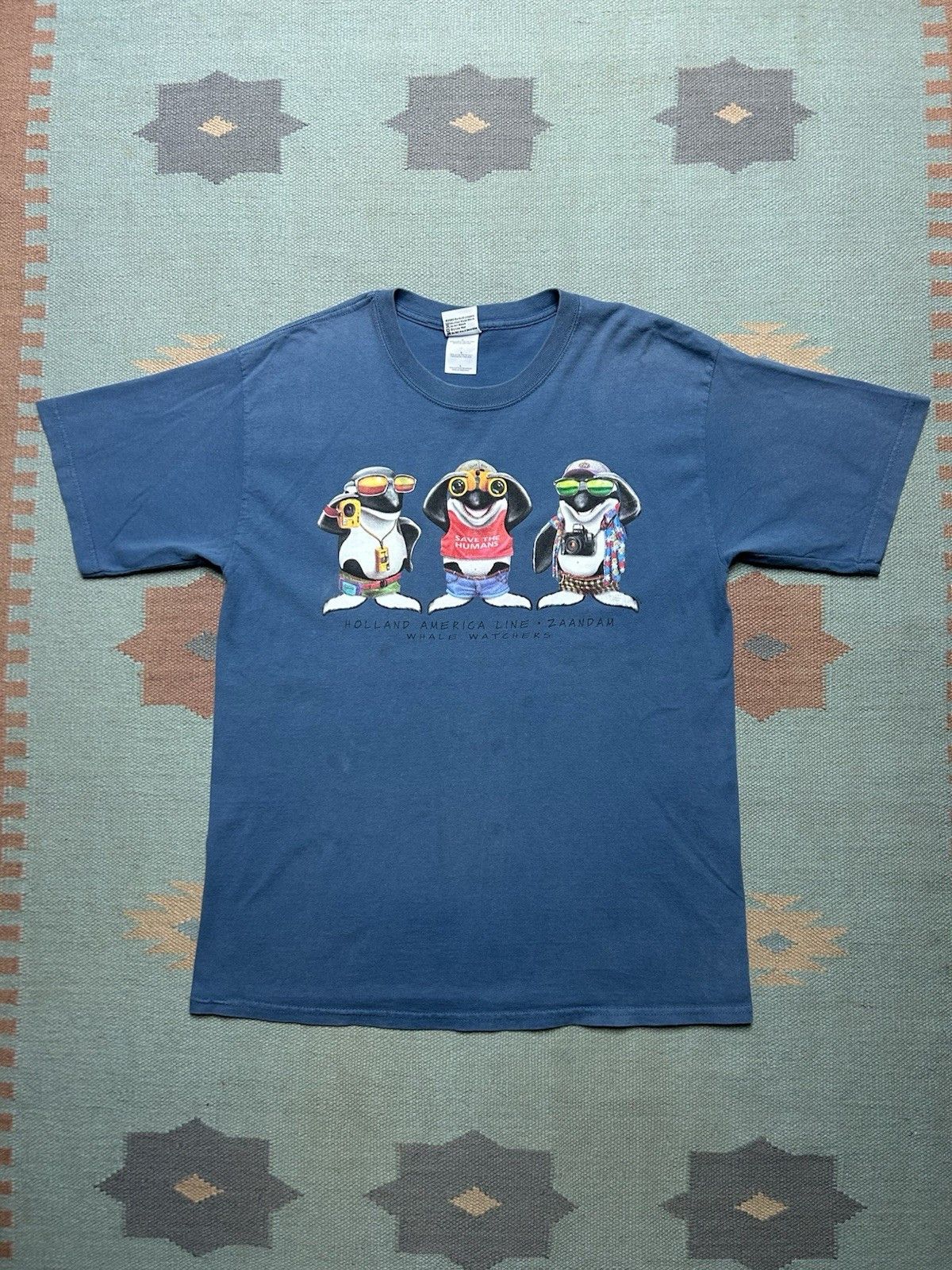 Vintage VTG t shirt whale watchers save the humans funny animal L Size US L / EU 52-54 / 3 - 1 Thumbnail