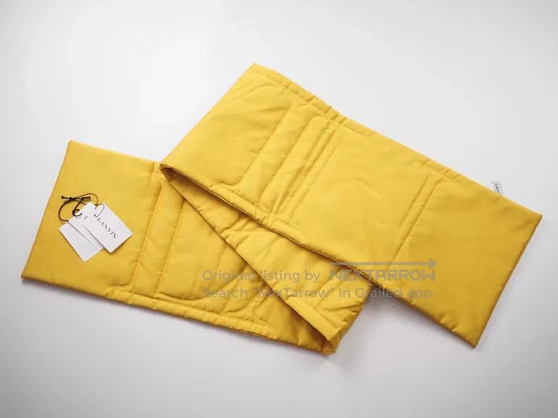 Lanvin Lanvin Yellow Polyester Filled Scarf Size ONE SIZE - 1 Thumbnail