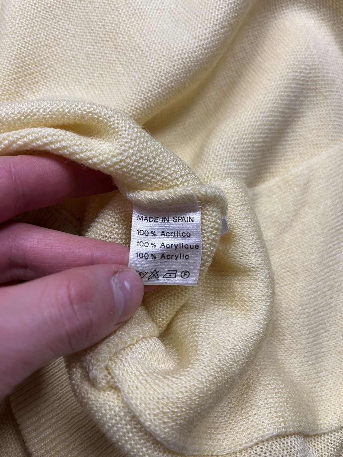 Lacoste Vintage 90’s Lacoste Acrylic Cardigan Sweater Made In Spain Size US XXL / EU 58 / 5 - 9 Thumbnail