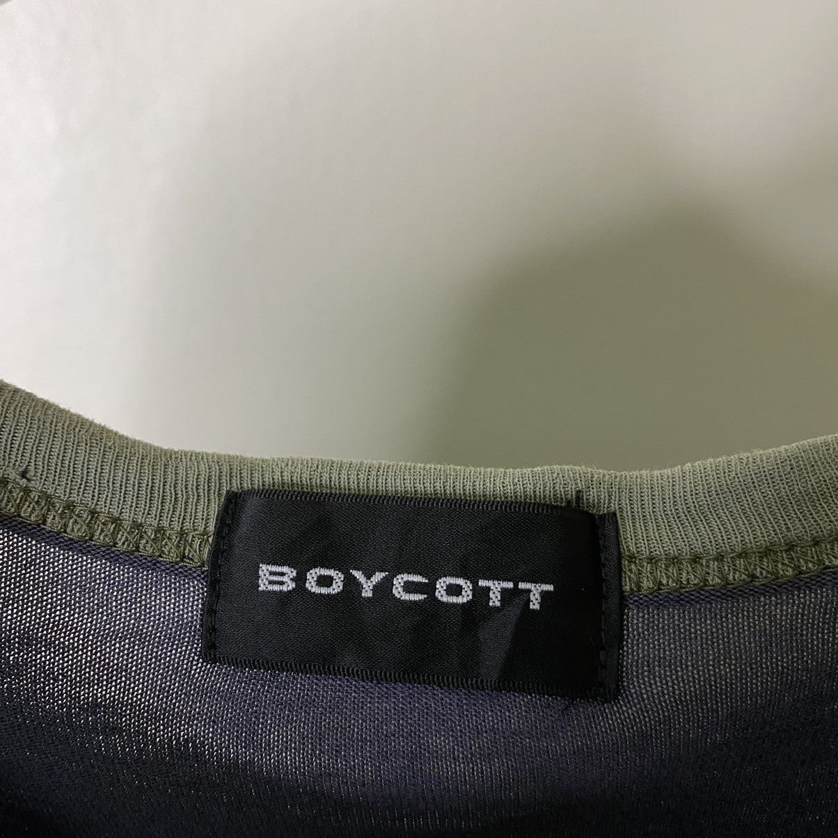 Boycott × Japanese Brand Boycott Humor Funny Wording Ringer Tee Size US M / EU 48-50 / 2 - 3 Thumbnail