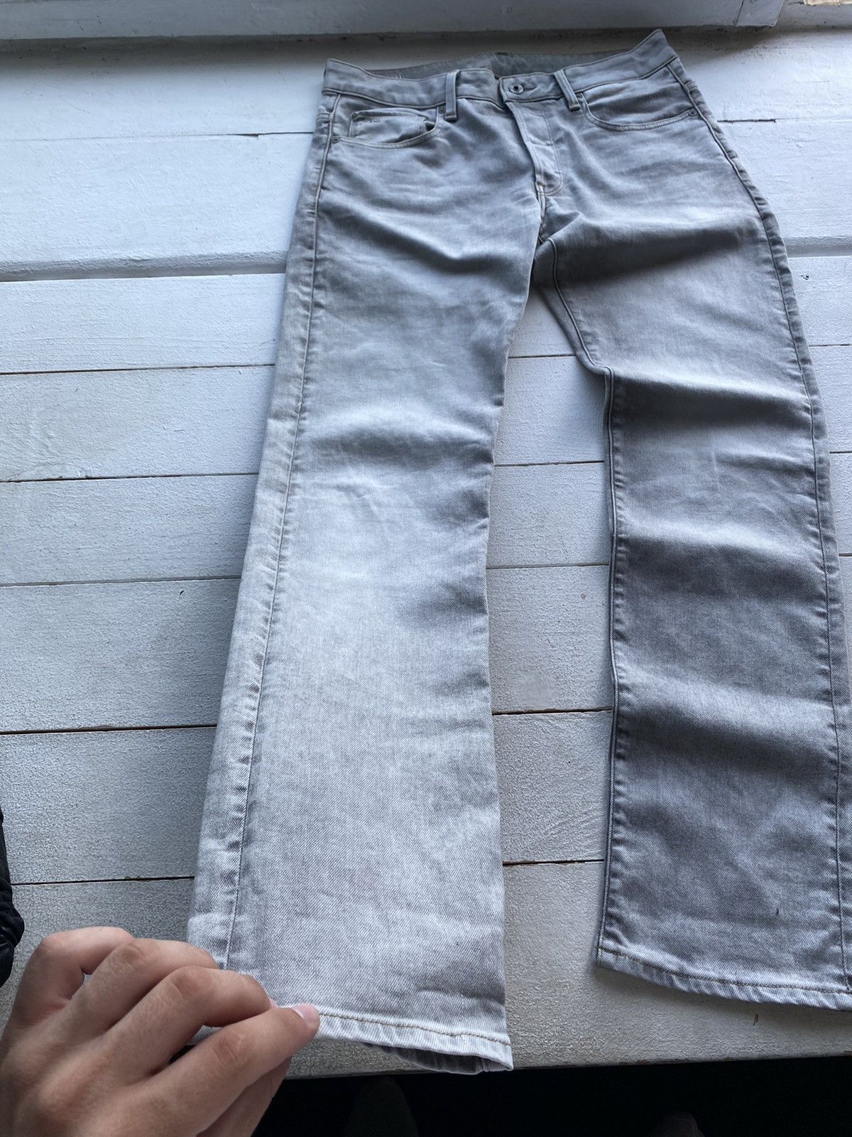 G-Star 🔗G Star Raw Gray Opium Punk 3301 Straight Jeans Relaxed Size US 32 / EU 48 - 3 Thumbnail