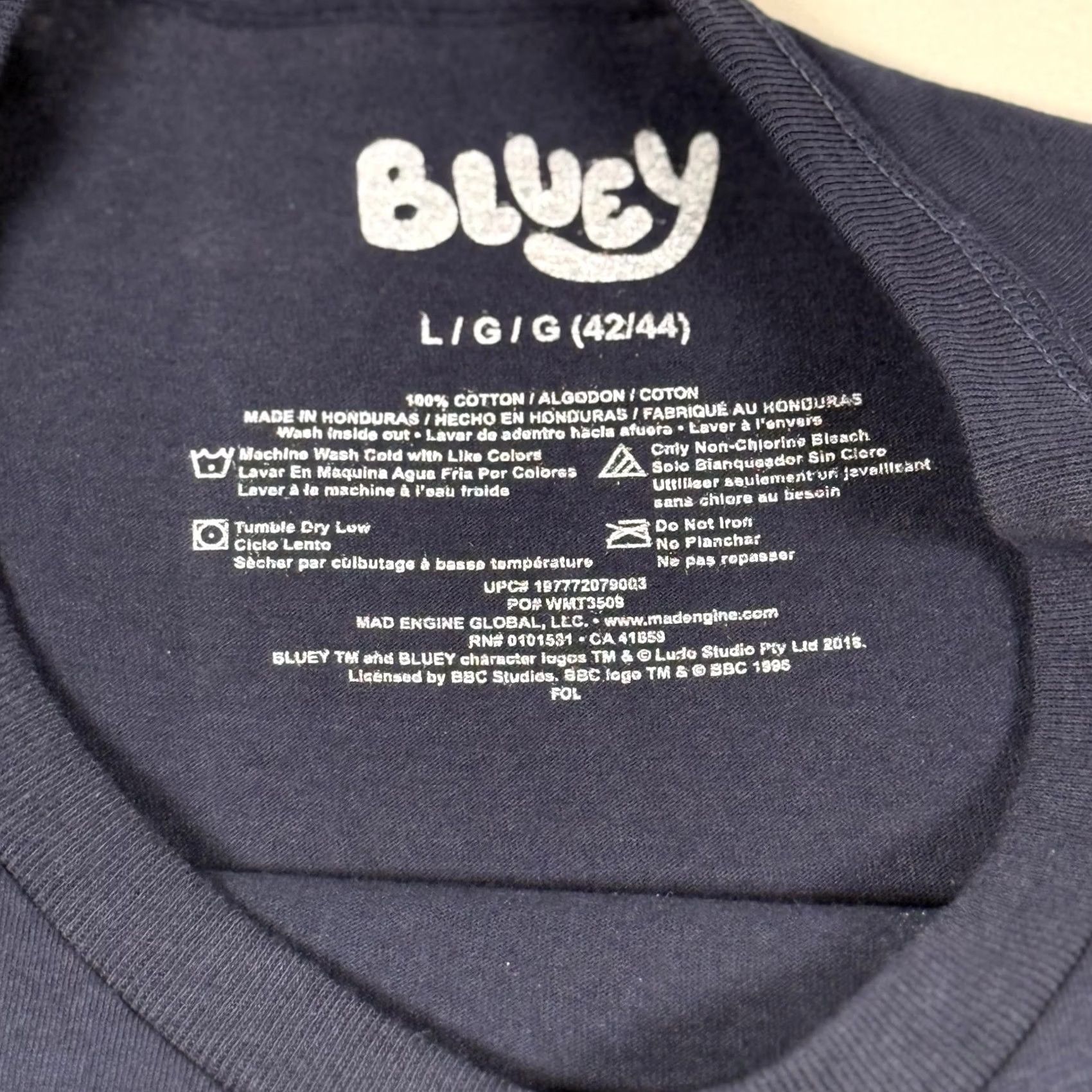 Vintage VINTAGE Bluey Shirt Mens Large Navy Whaddup Party People Graphic Cartoon T Shirt Tee Size US L / EU 52-54 / 3 - 4 Thumbnail