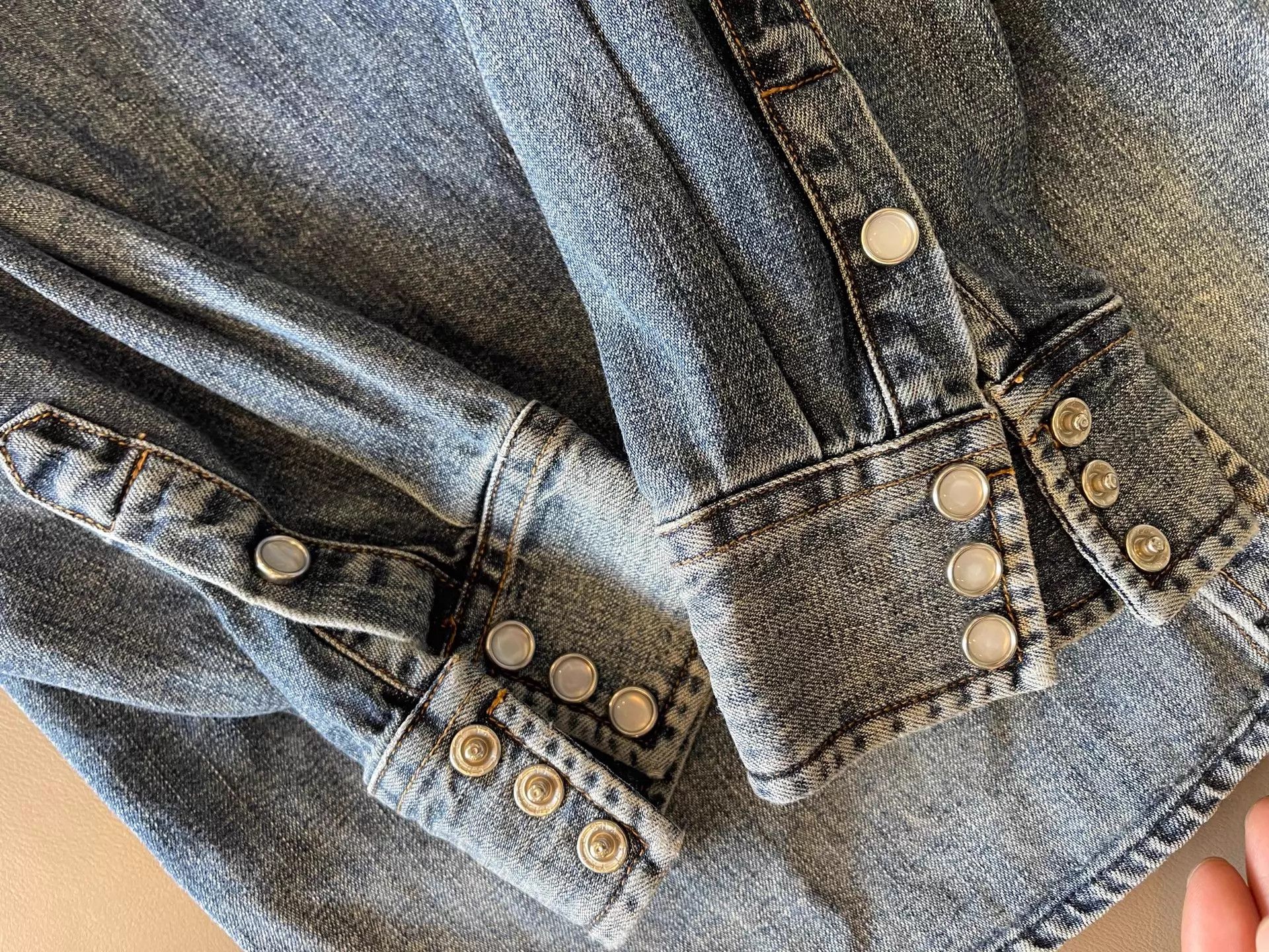 RRL Ralph Lauren RRL Bull Head Heavyweight Denim Shirt S Size Natural Wash Size US S / EU 44-46 / 1 - 4 Thumbnail