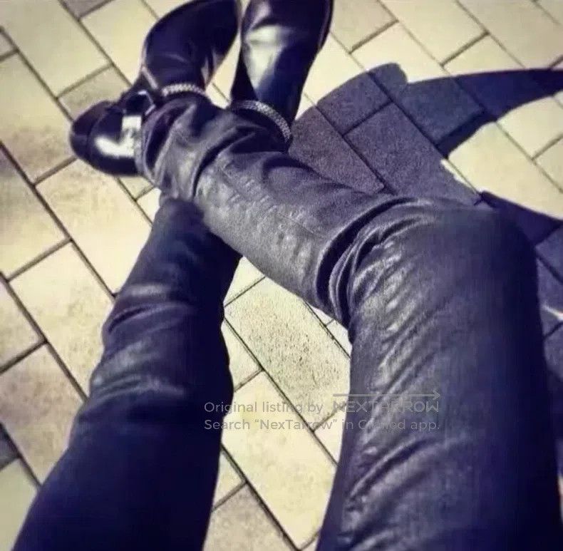 Saint Laurent Paris Saint Laurent Paris Black Vinyl Coated Wax Finished Basic Size US 28 / EU 44 - 8 Thumbnail