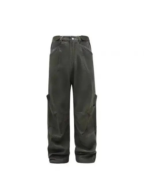Japanese Brand × Jean × Vintage Retro Scimitar Pocket Distressed Wide Leg Jeans Size US 32 / EU 48 - 3 Thumbnail