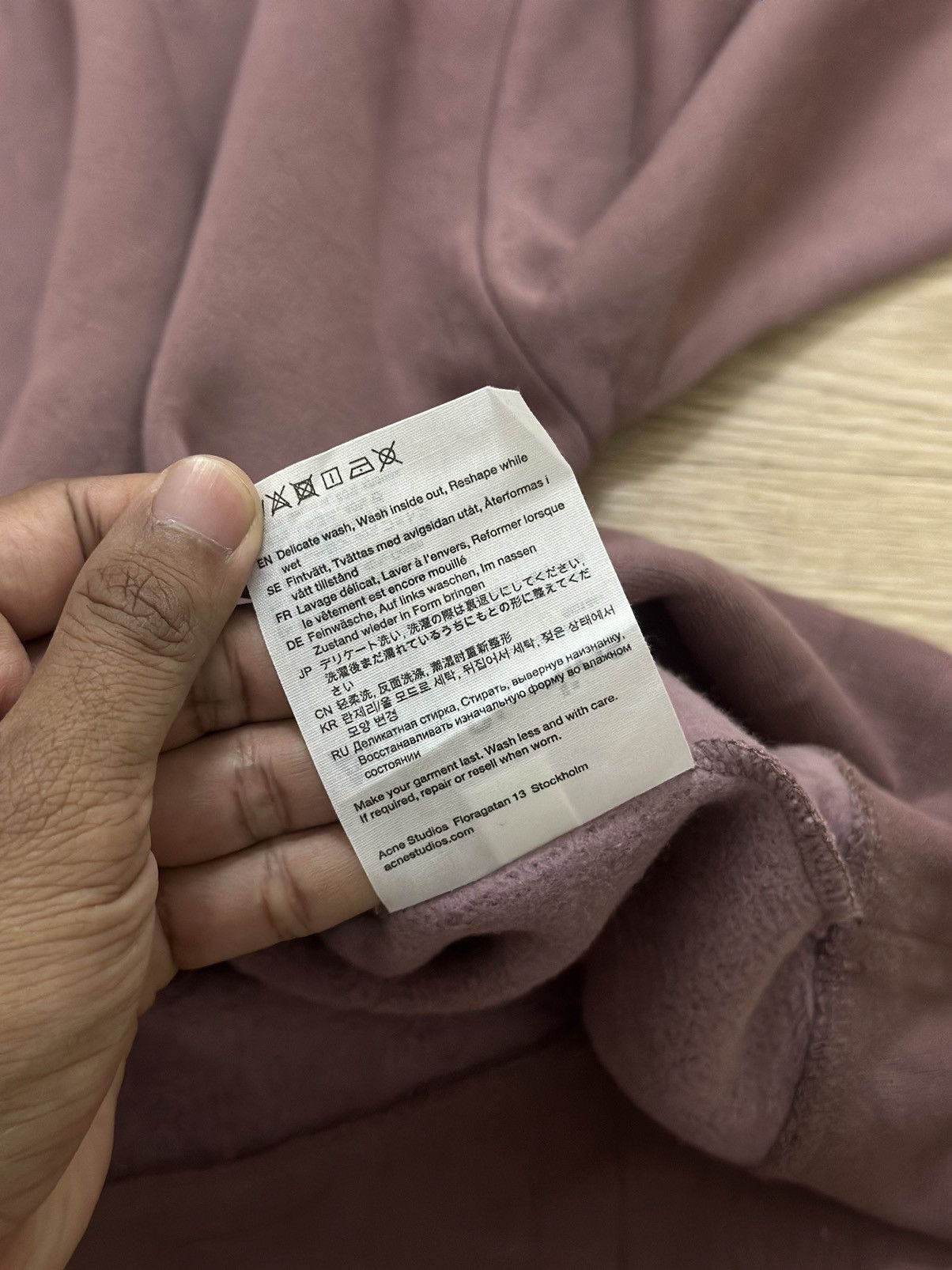 Acne Studios Acne Studios Logo Rib Oversized Fit Sweatshirt Mauve Purple Size US M / EU 48-50 / 2 - 10 Thumbnail