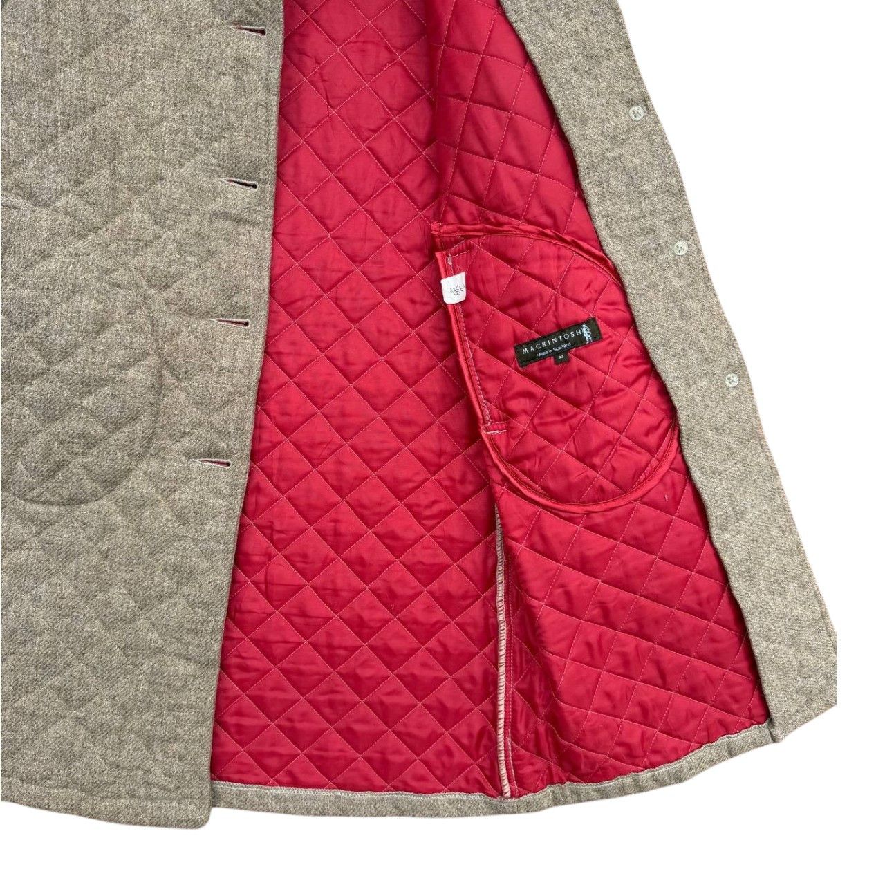 Mackintosh Vintage MACKINTOSH SCOTLAND Wool Diamond Quilted Coat Size XXS / US 00 / IT 34 - 8 Thumbnail