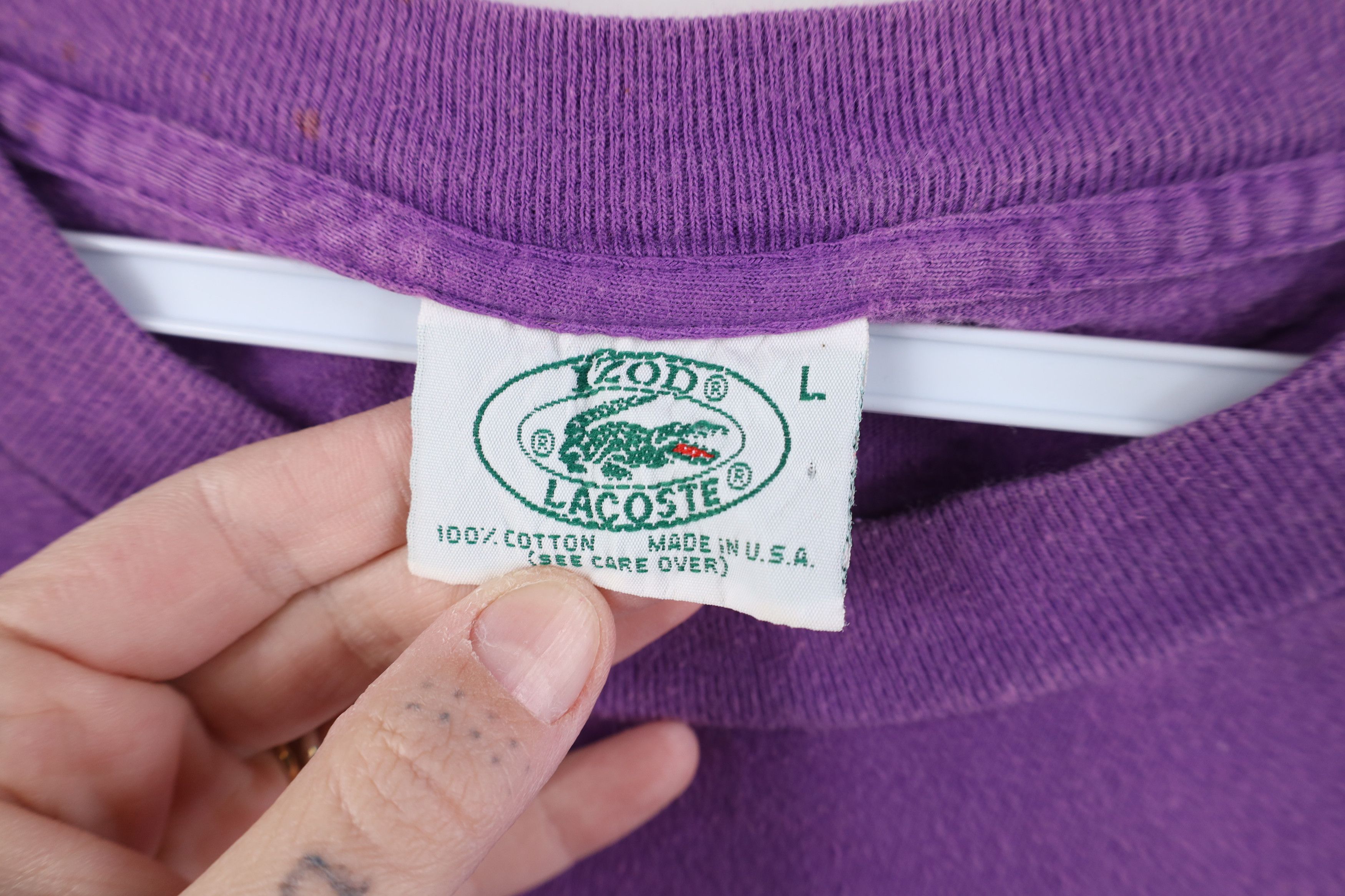 Lacoste Vintage 90s Izod Lacoste Sun Skateboard Baggy T-Shirt USA Size US L / EU 52-54 / 3 - 9 Thumbnail