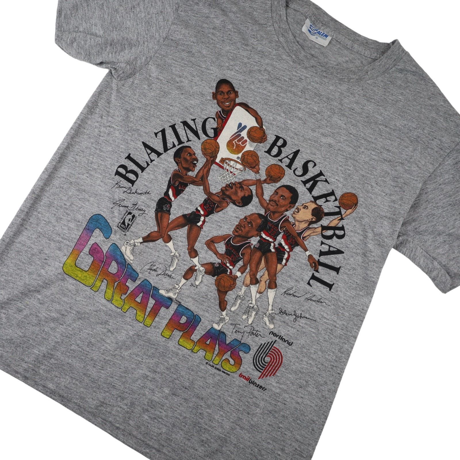 NBA × Vintage Vintage Salem Sportswear Portland Blazers Graphic T Shirt Size US M / EU 48-50 / 2 - 2 Thumbnail