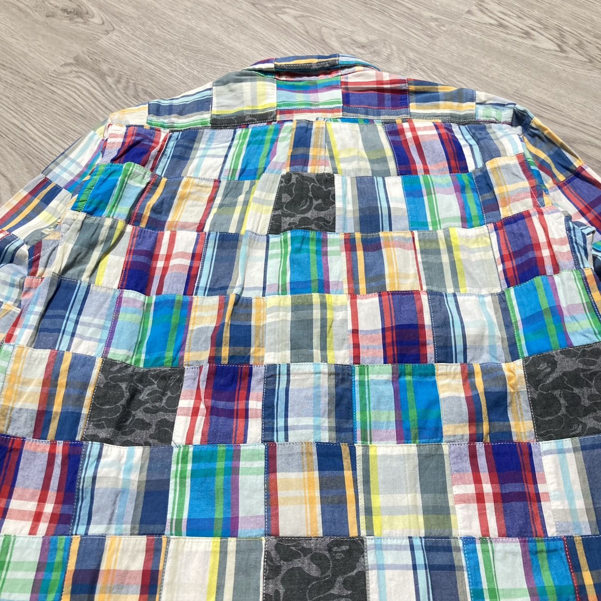 Bape OG Bape A Bathing Ape Camo Patchwork Long Slevee Shirt Size US S / EU 44-46 / 1 - 12 Thumbnail