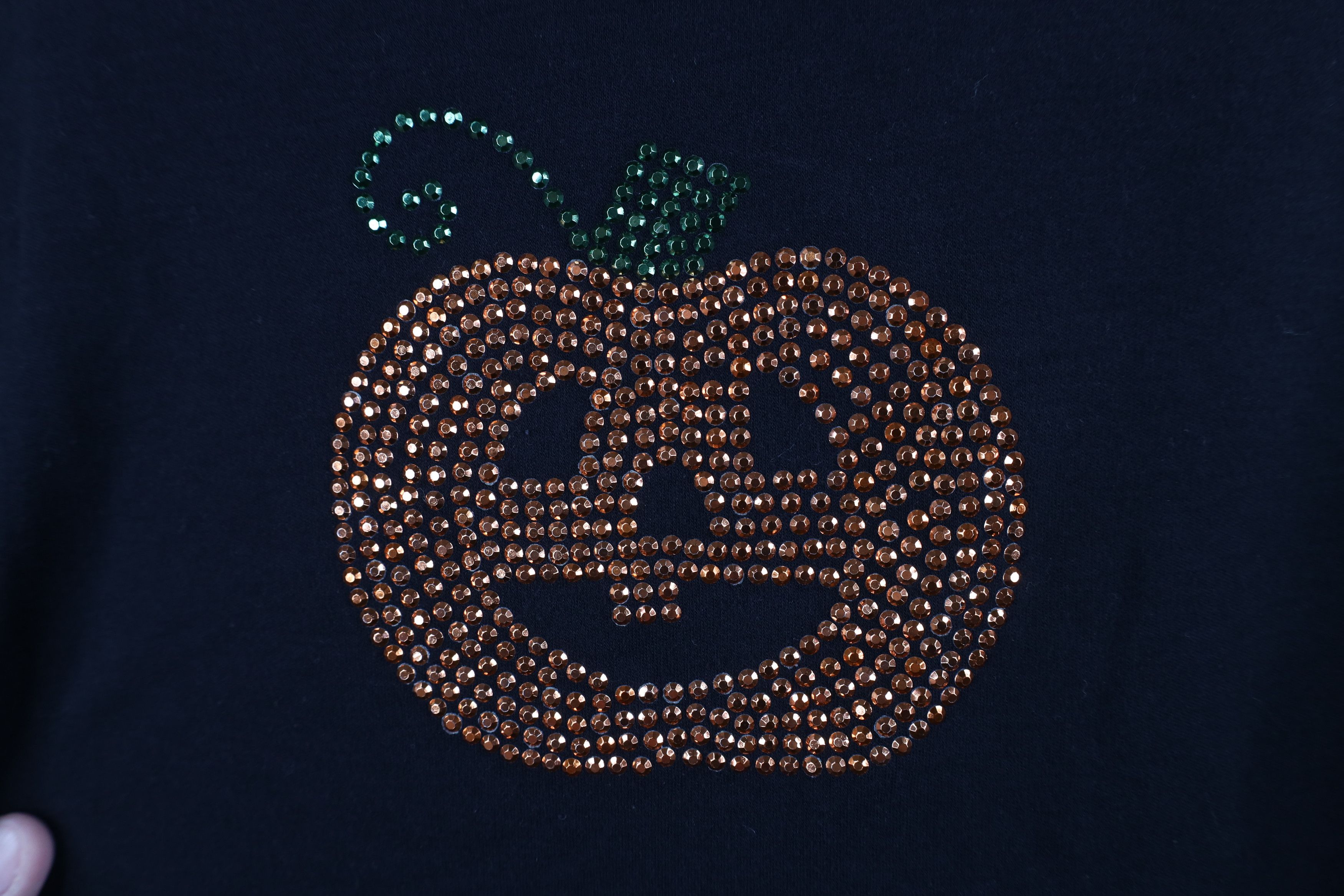 Vintage Vintage 90s Streetwear Sequin Pumpkin Long Sleeve T-Shirt Size M / US 6-8 / IT 42-44 - 5 Thumbnail