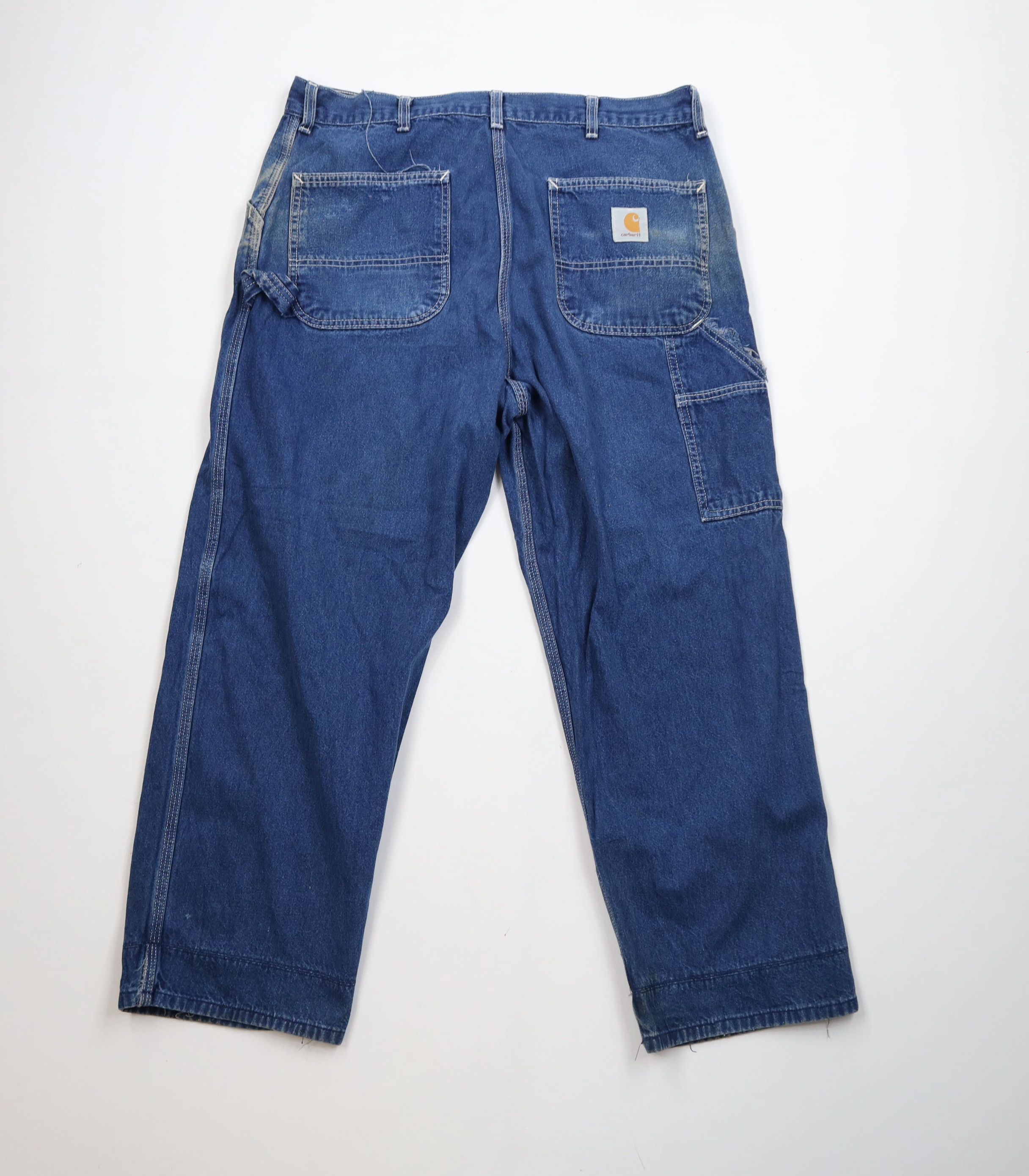 Carhartt Vintage 90s Carhartt Wide Leg Dungaree Denim Jeans USA Blue Size US 38 / EU 54 - 12 Thumbnail