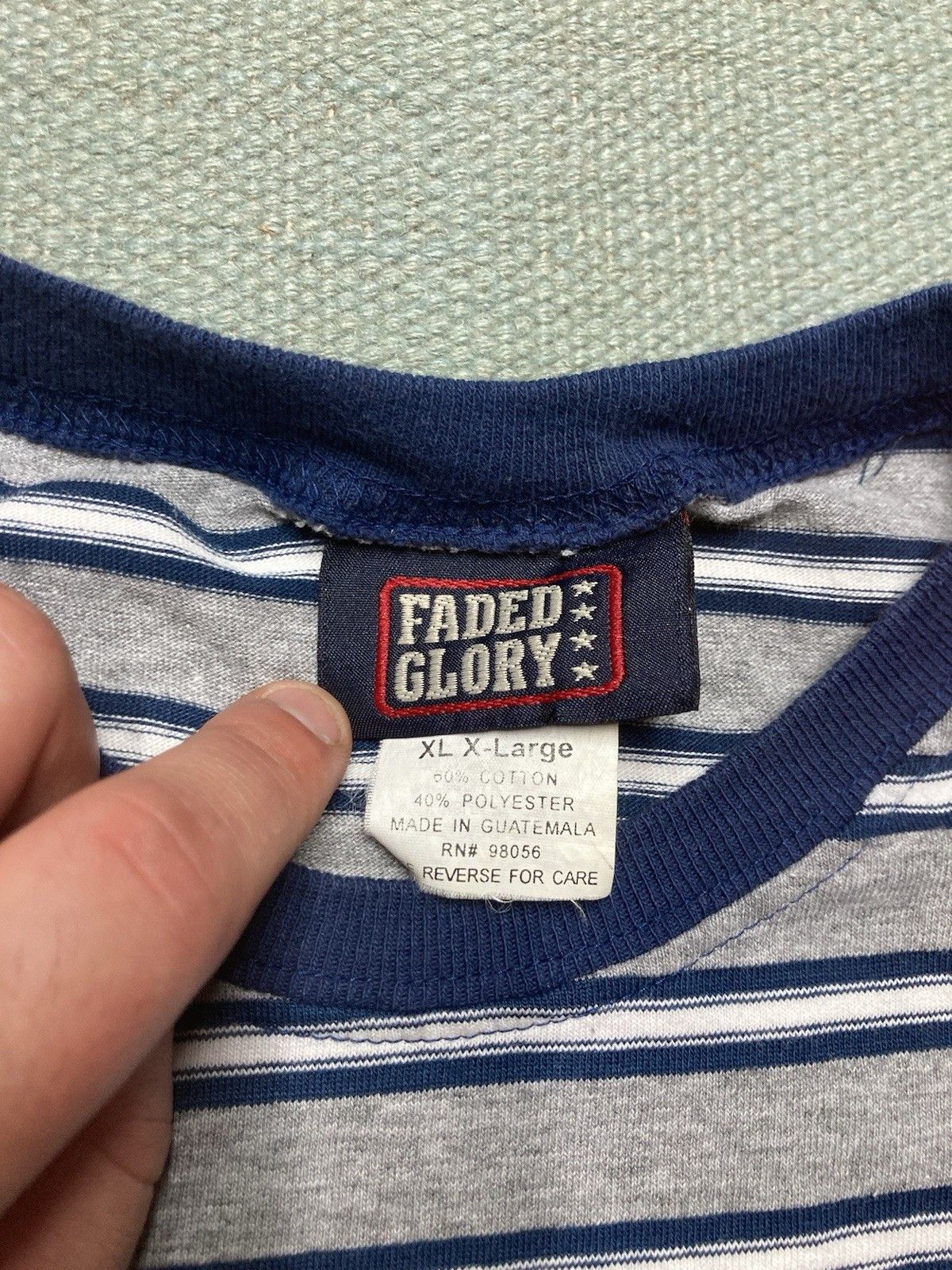 Vintage Vintage Faded glory striped t shirt surf skate soft worn XL Size US XL / EU 56 / 4 - 3 Thumbnail
