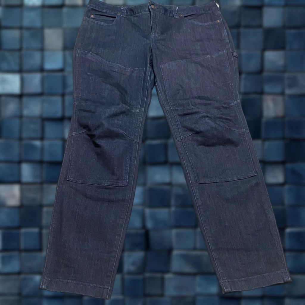Denime Duluth Womens 18 Plus Jeans Blue Denim Carpenter Curvesetter Dark Wash Work Shirt Pants? Size 40" / US 18 - 1 Thumbnail