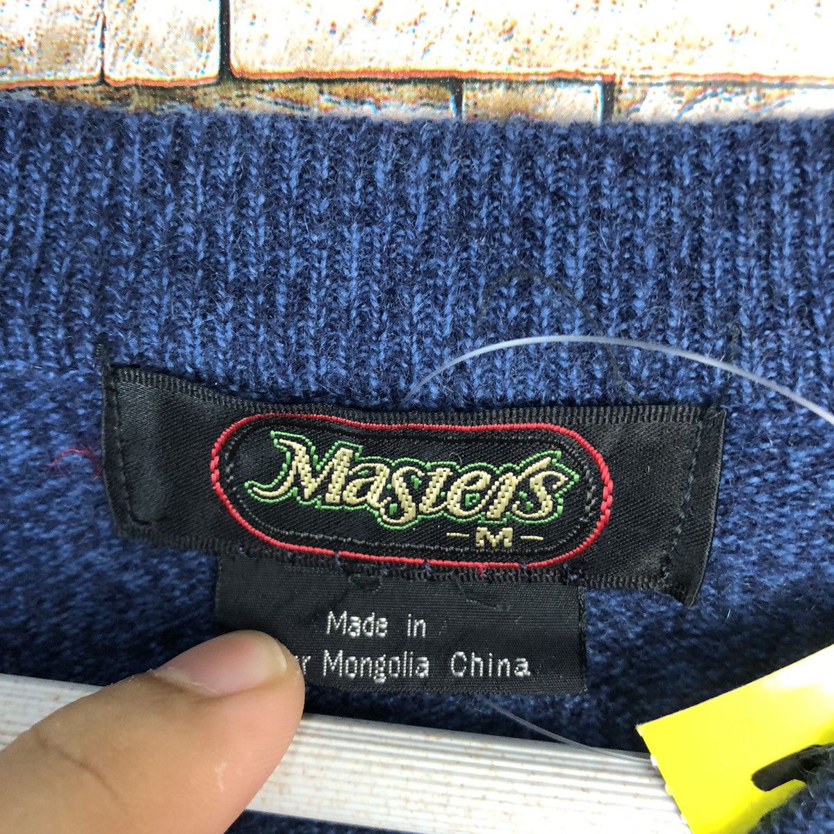 The Masters Masters japan Blue checkered sweatshirt Knitwear #A849 Size US M / EU 48-50 / 2 - 9 Thumbnail