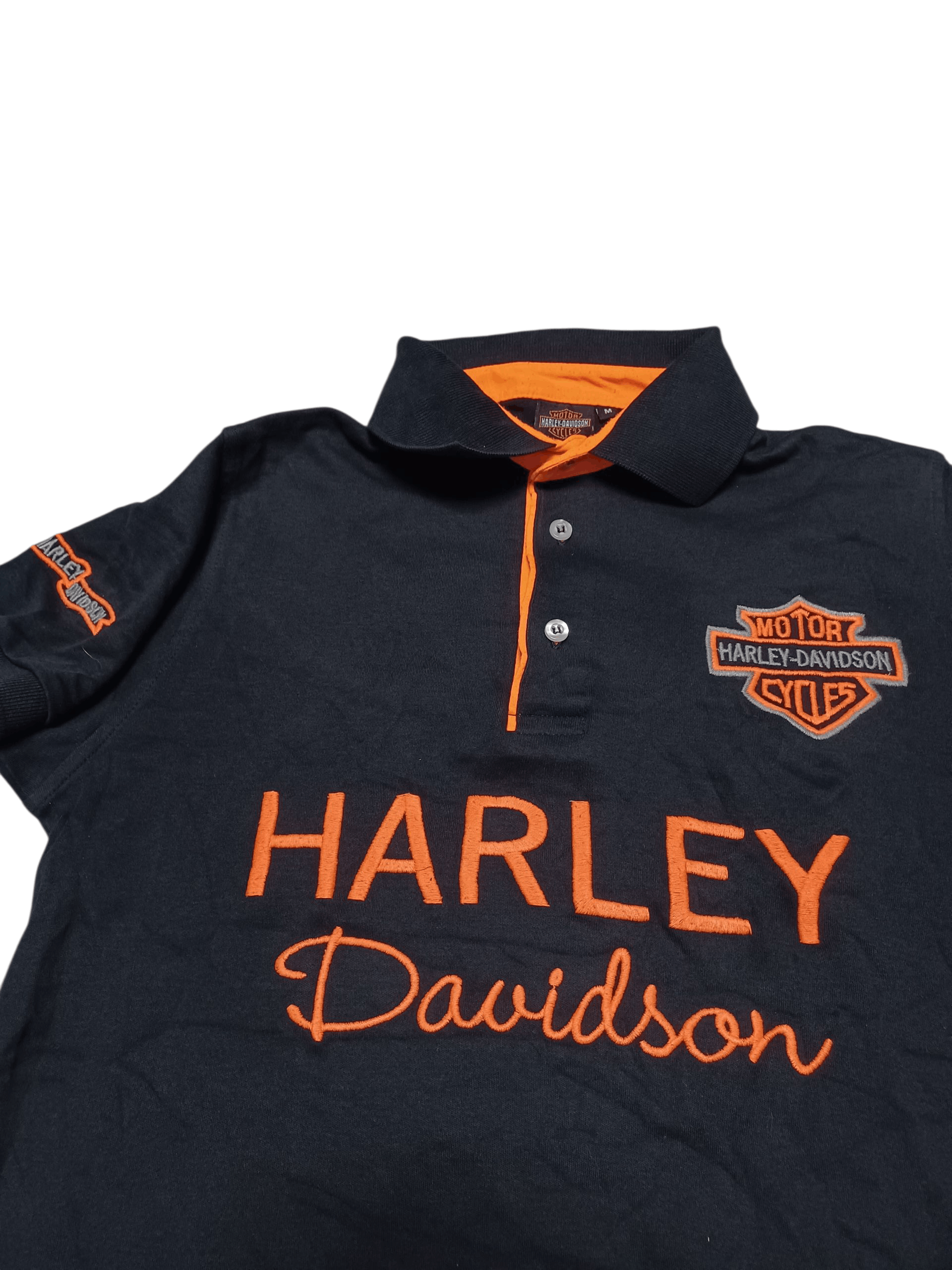 Harley Davidson HARLEY-DAVIDSON VINTAGE RACING EMBROIDERED LOGO POLO SHIRT Size US M / EU 48-50 / 2 - 2 Thumbnail