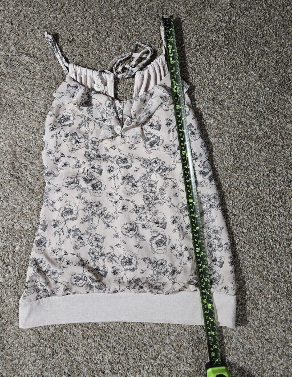 Designer Maurices Floral Cream And Beige Tank Top S Size S / US 4 / IT 40 - 5 Thumbnail