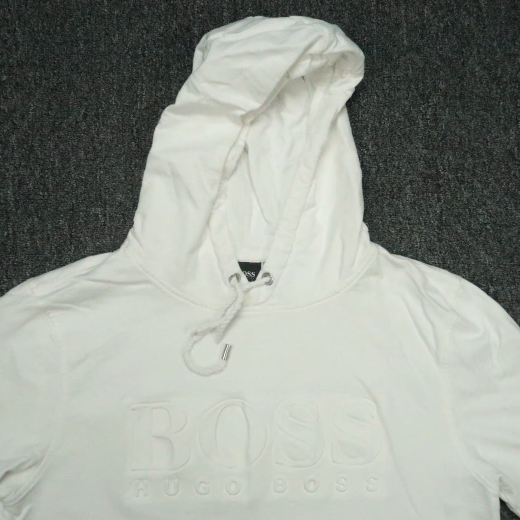 Hugo Boss HUGO BOSS Hoodie Men Medium White Short Sleeve Pullover Hooded Size US M / EU 48-50 / 2 - 2 Thumbnail
