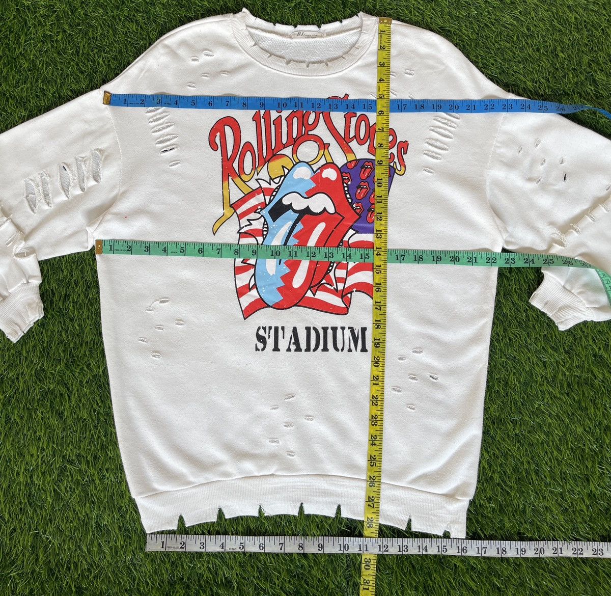 The Rolling Stones Rarest Vintage 90s🔥The Rolling Stone🔥Thrashed Sweatshirt Size US XL / EU 56 / 4 - 12 Thumbnail